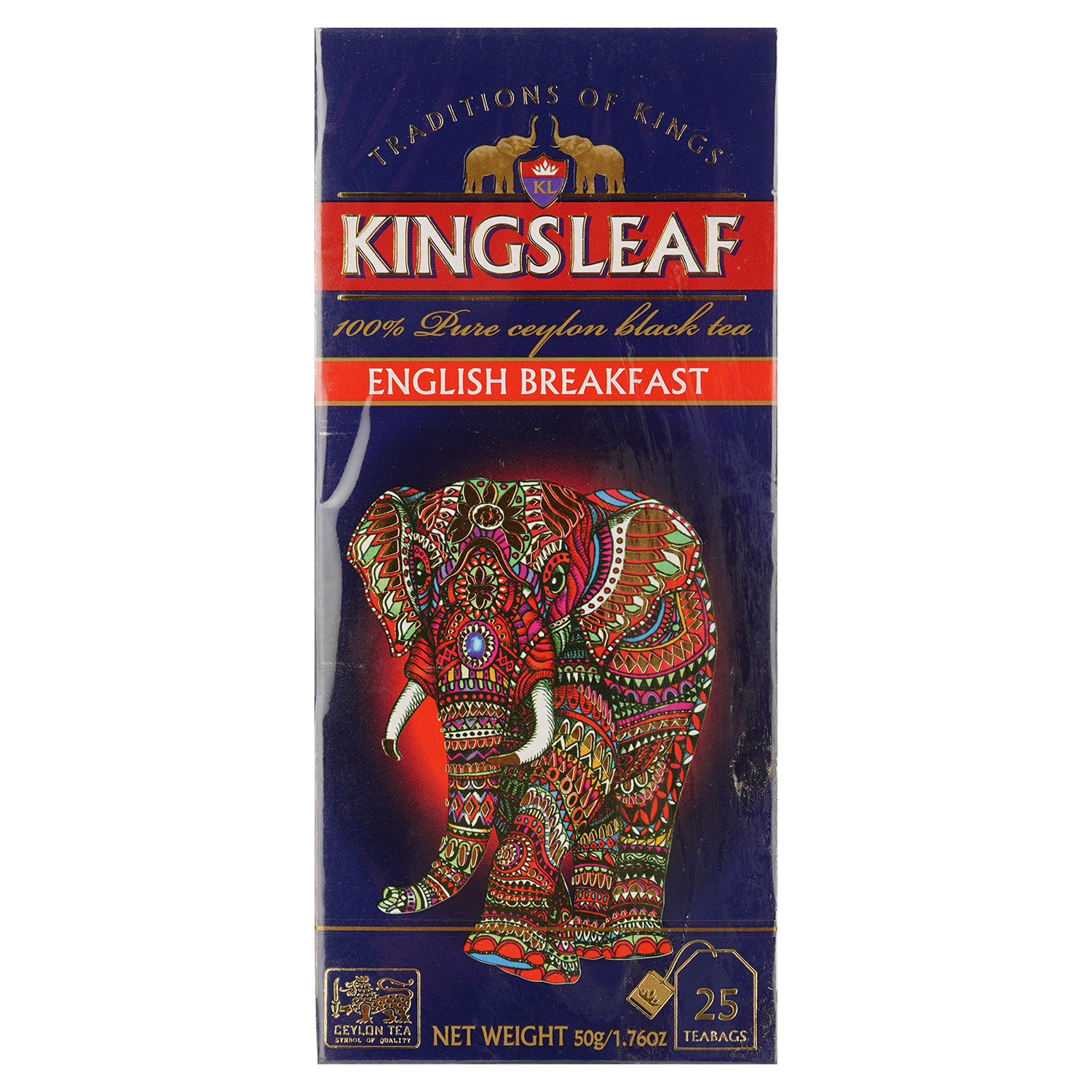 Чай черный Kingsleaf English breakfast 50 г (25 шт. х 2 г) (843110) - фото 1
