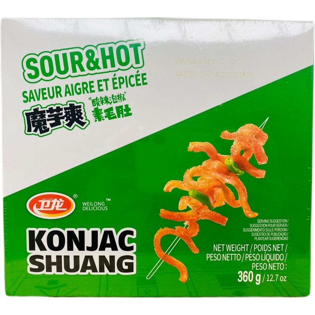 Снек Konjac Shuang Sour &amp Hot Weilong 18 г - фото 1