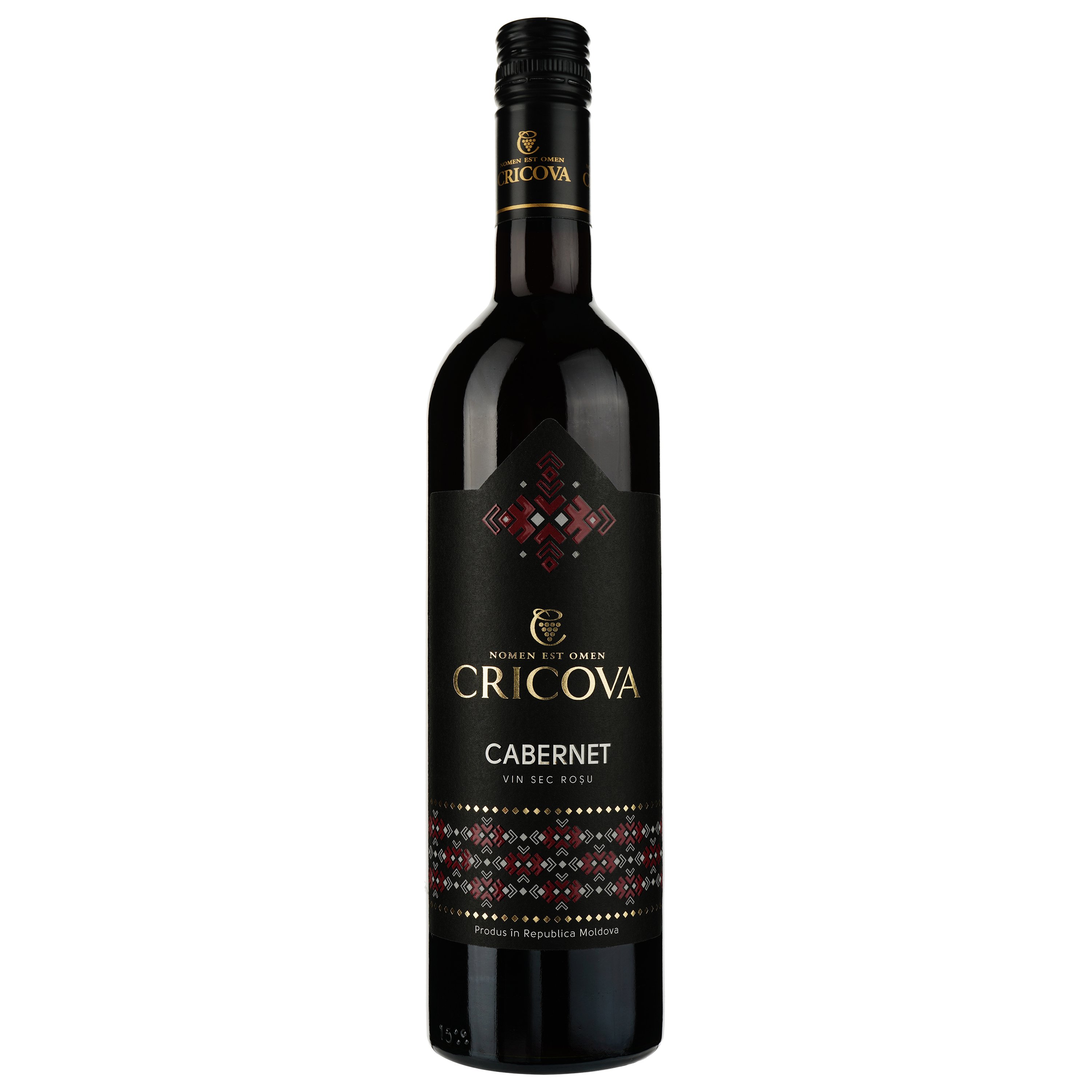 Вино Cricova Cabernet National, червоне, сухе, 0,75 л - фото 1