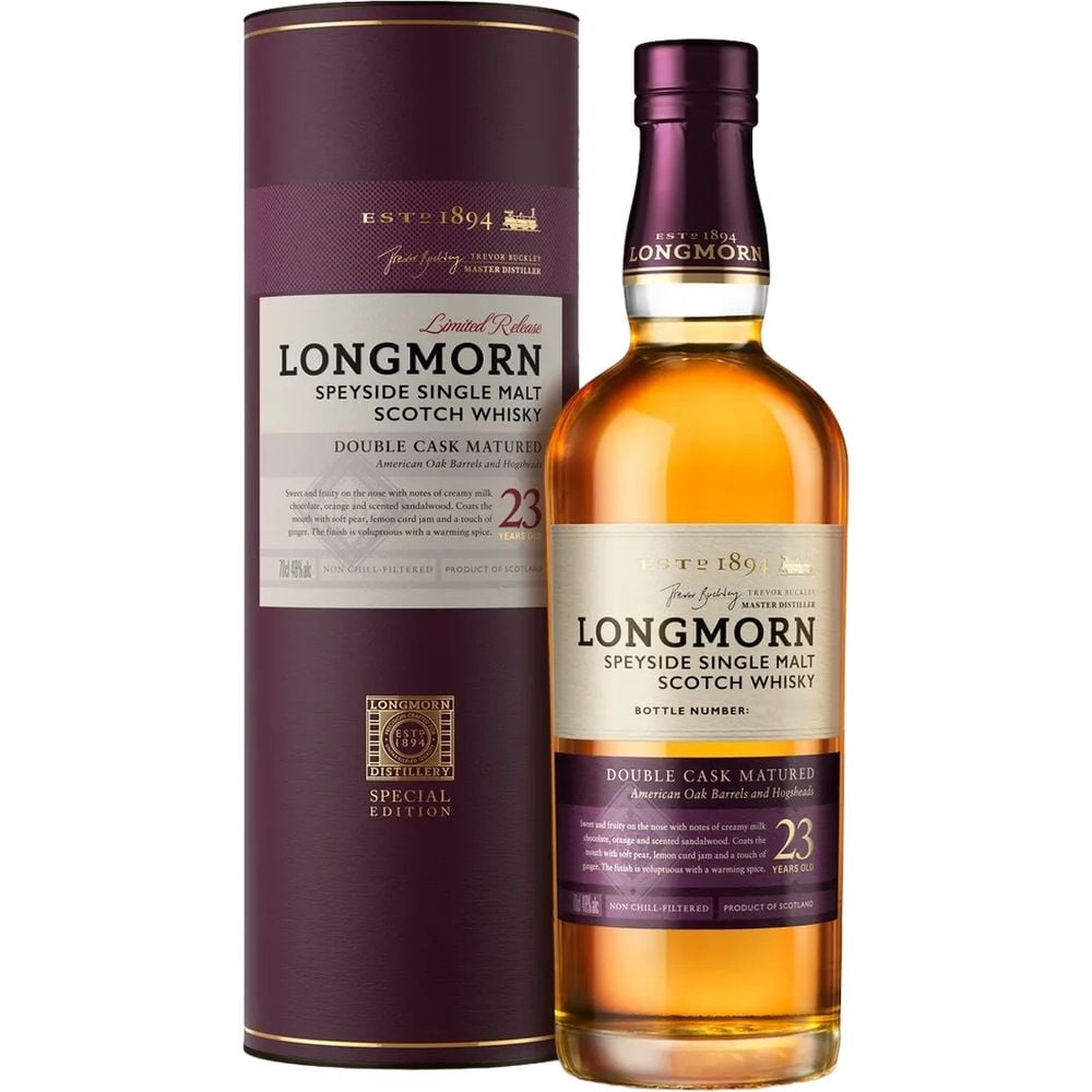 Виски Longmorn 23 yo Speyside Single Malt Scotch Whisky, 48%, 0,7 л в подарочной упаковке - фото 1