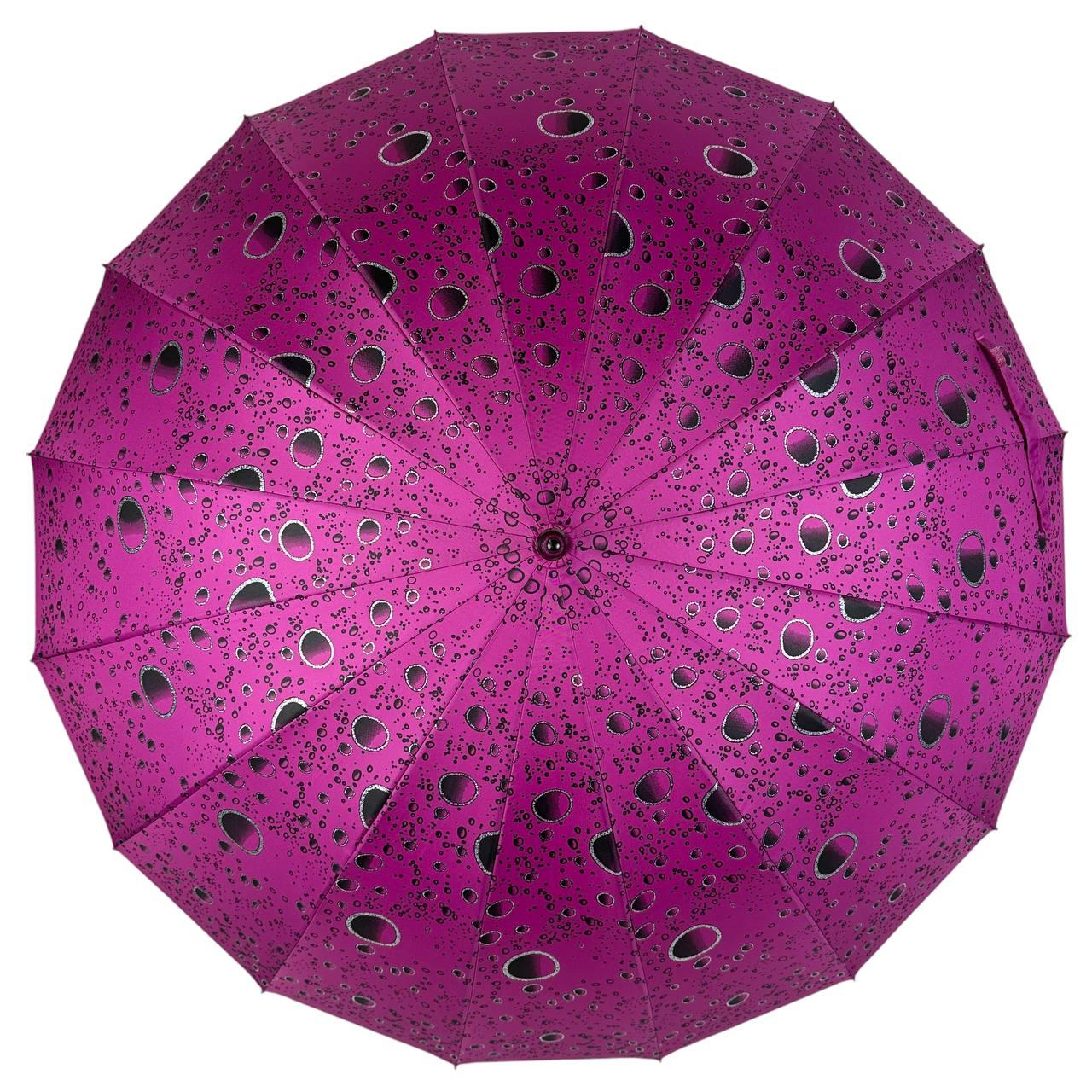 Жіноча парасолька-палиця напівавтомат Toprain 98 см рожева - фото 3