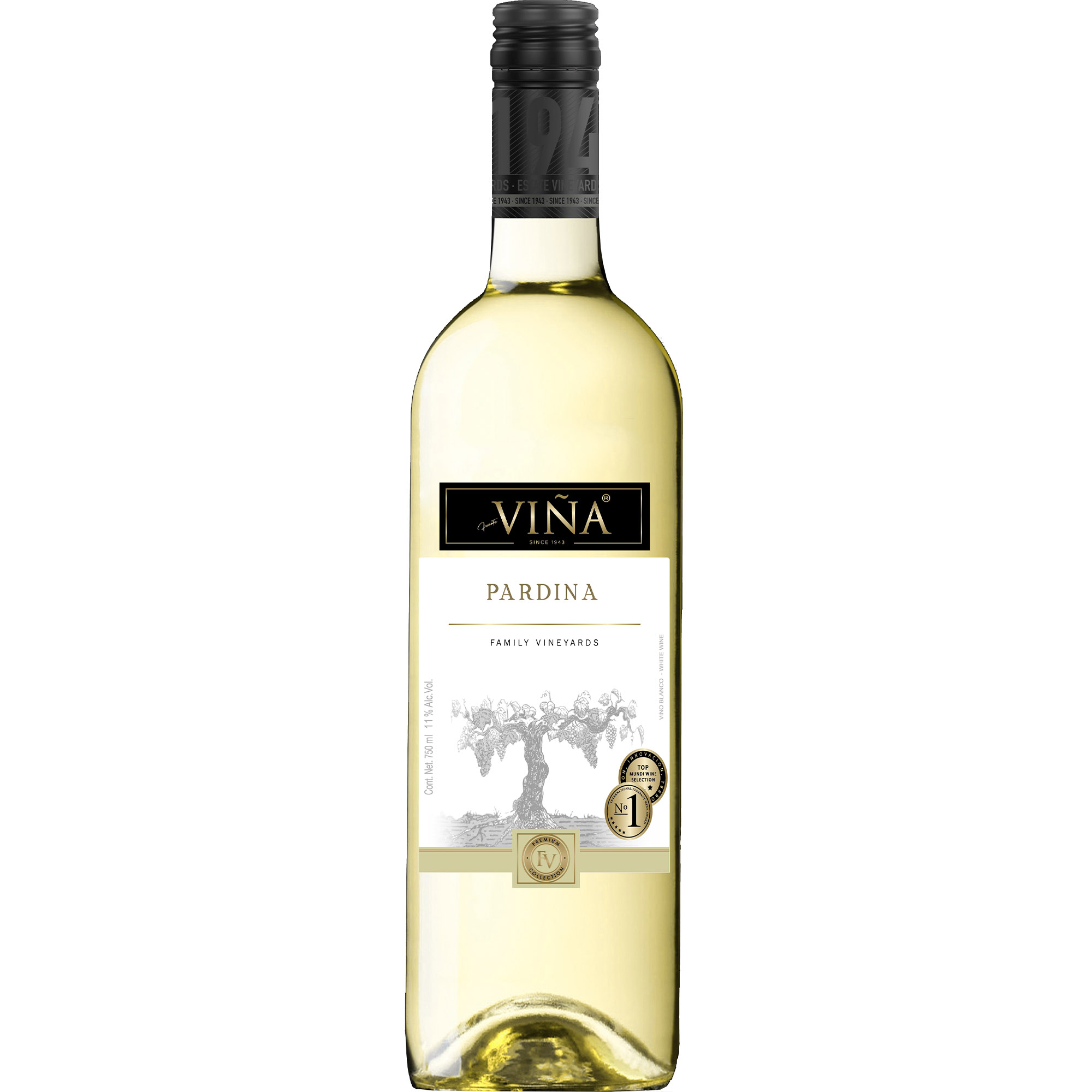 Вино Fuentevina Pardina біле сухе 0.75 л - фото 1