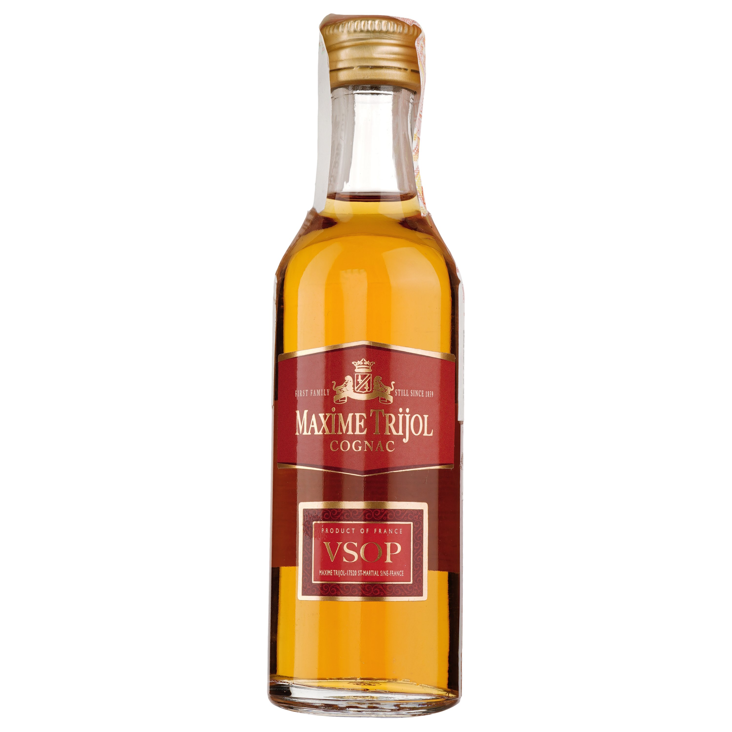 Коньяк Maxime Trijol cognac VSОР, 40%, 0,05 л - фото 1