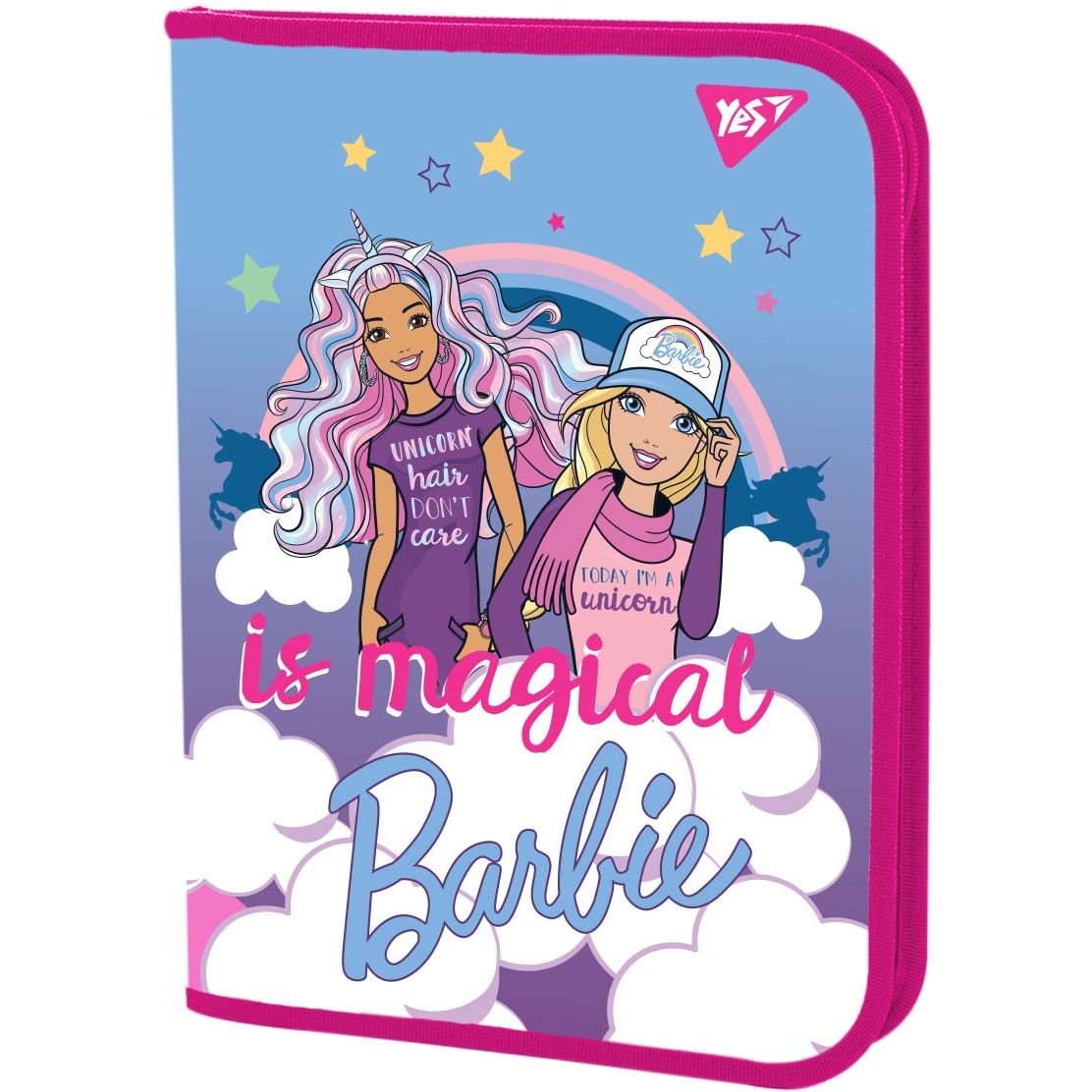 Папка для зошитів YES Barbie пластикова на блискавці В5 (491550) - фото 1