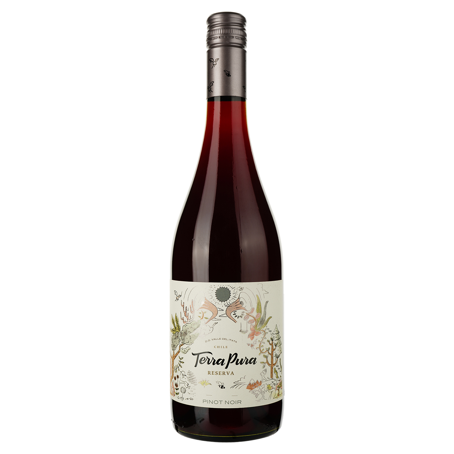 Вино Terra Pura Pinot Noir Reserva, красное, сухое, 0,75 л - фото 1