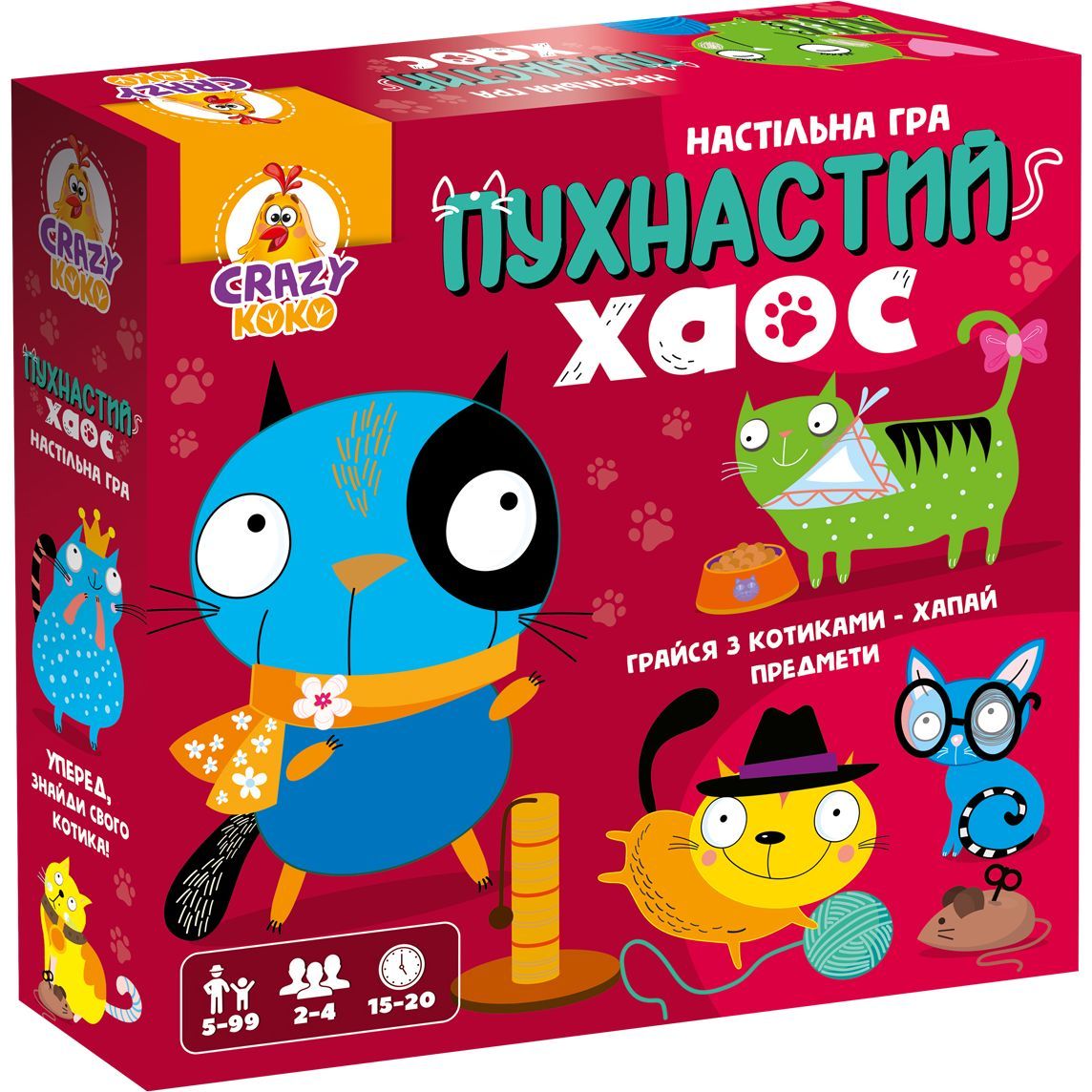 Игра настольная развлекательная Vladi Toys Crazy Koko Пушистый хаос (VT8055-32) - фото 1