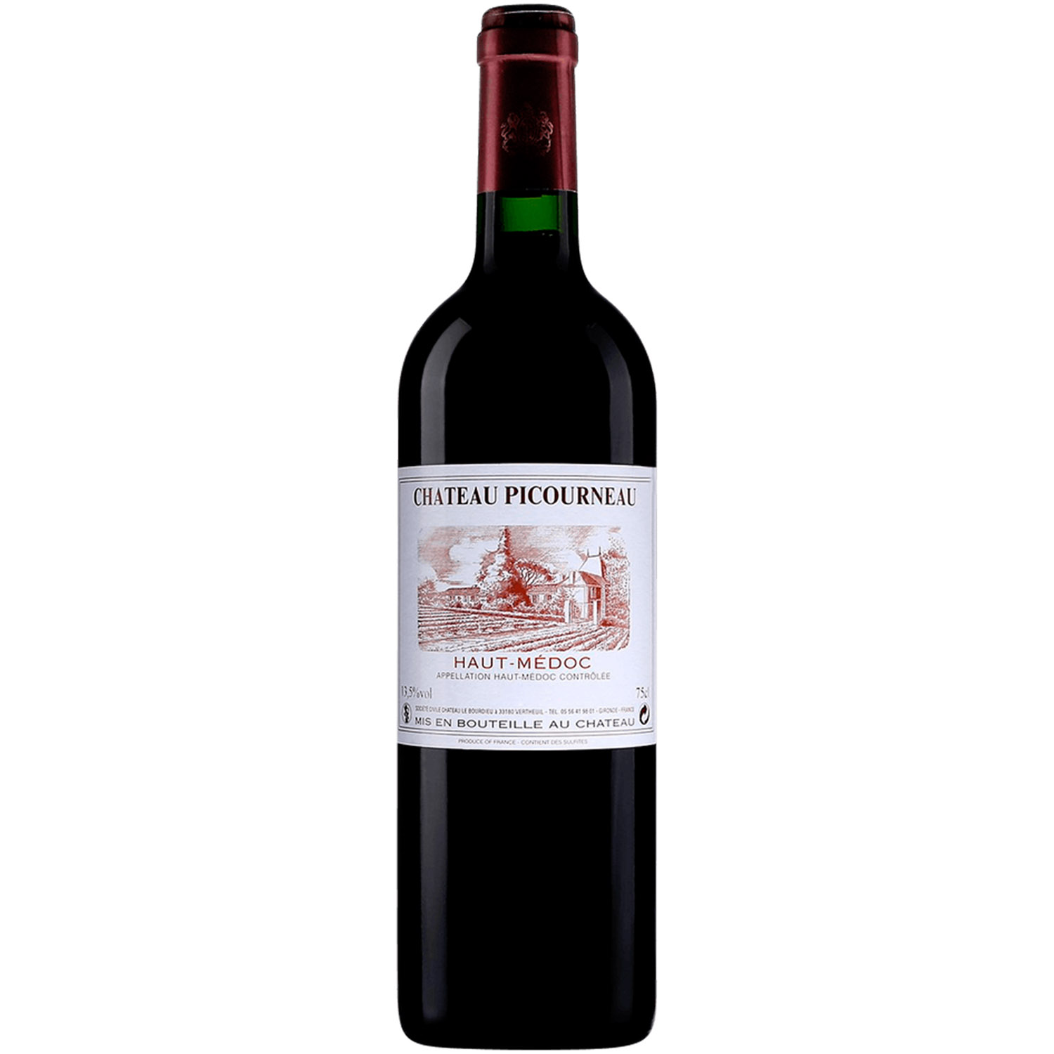 Вино Chateau Picourneau AOP Haut Medoc 2013, червоне, сухе, 0,75 л - фото 1