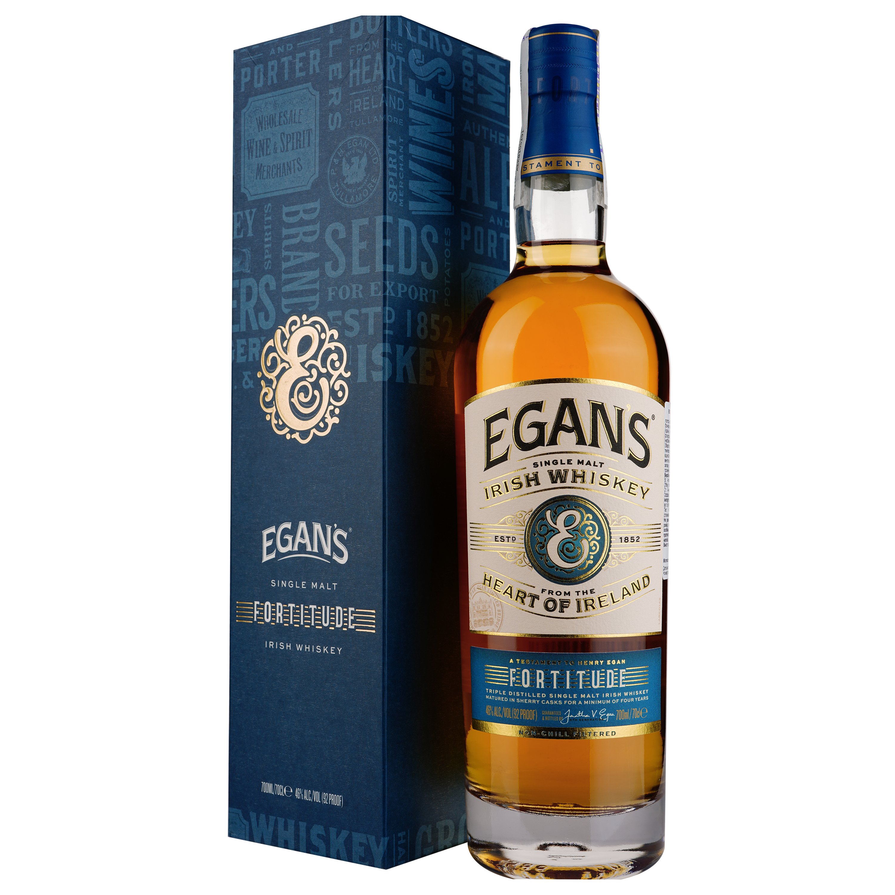 Виски Egan's Fortitude Single Malt Irish Whiskey, 46%, 0,7 л - фото 1