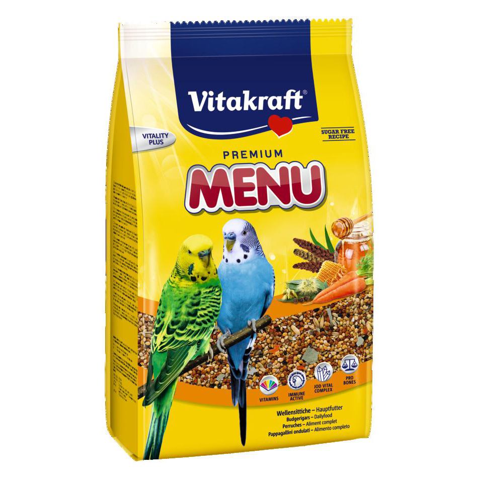 Корм для хвилястих папуг Vitakraft Premium Menu, 1 кг (21444) - фото 1