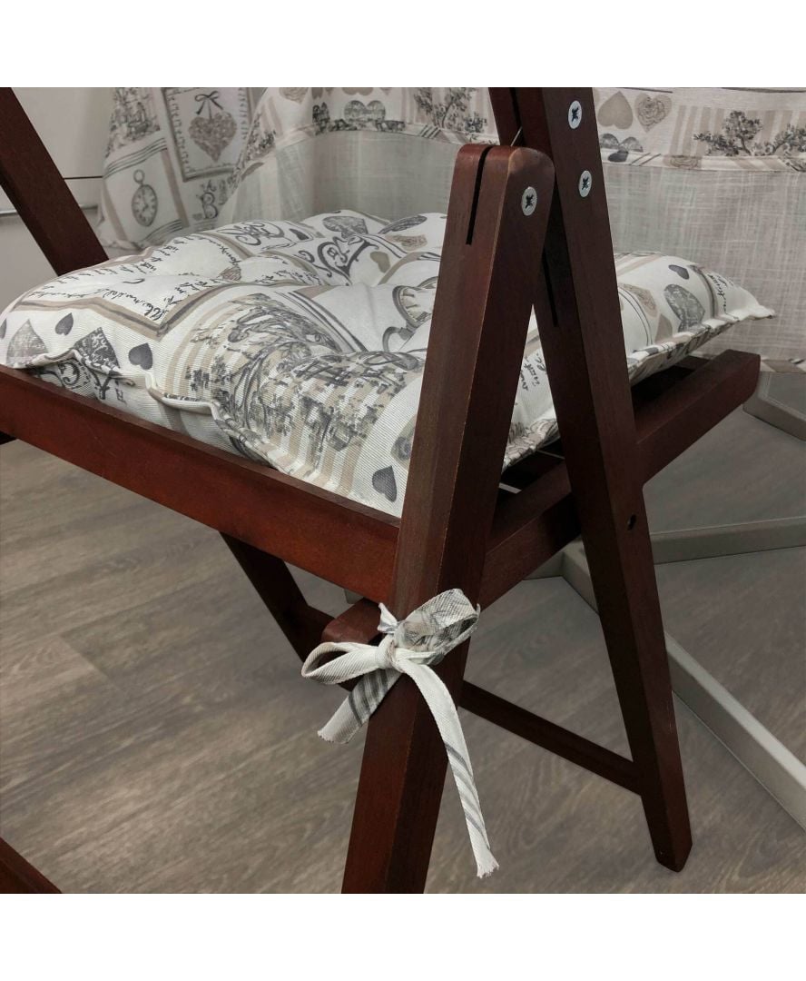 Подушка для стула Прованс Happy time, 40х40 см, бежевый (23771) - фото 4