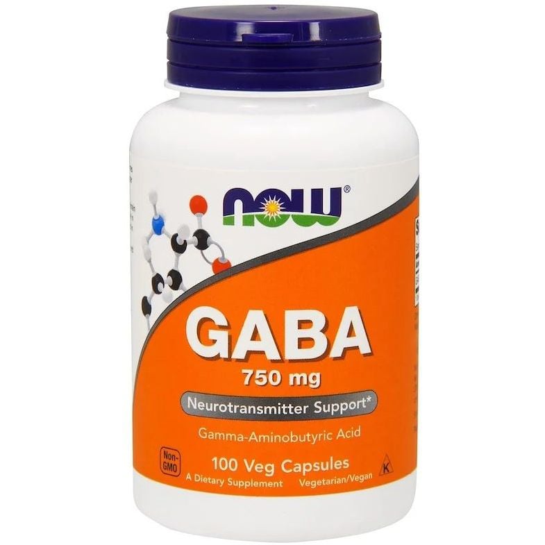 Габа Now Gaba Neurotransmitter Support 750 мг 100 капсул - фото 1