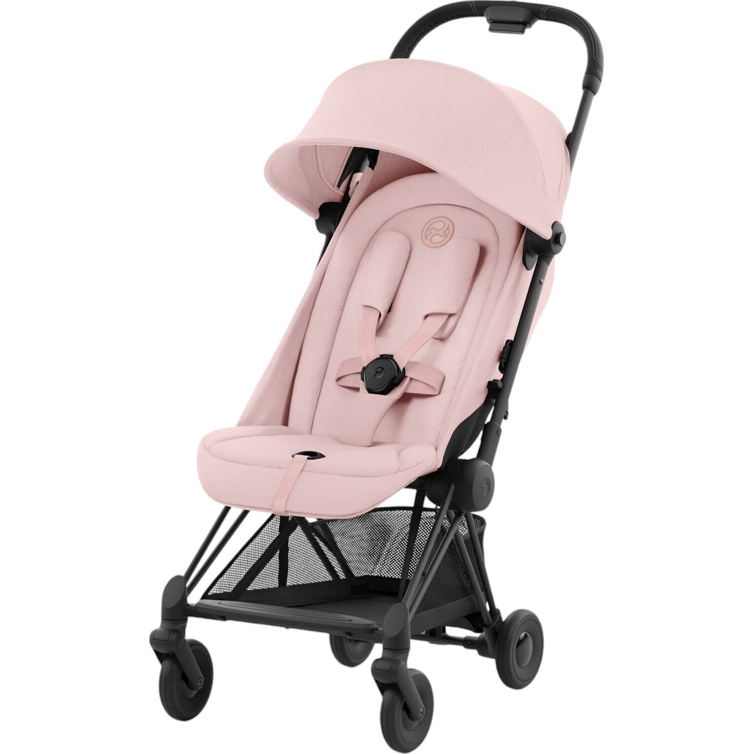 Прогулочная коляска Cybex Coya Matt Black Peach Pink (522004345) - фото 1