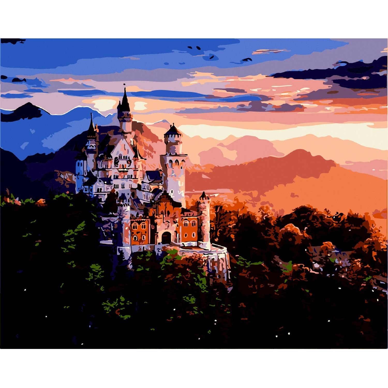 Картина за номерами ZiBi Art Line Замок у горах 40х50 см (ZB.64106) - фото 1