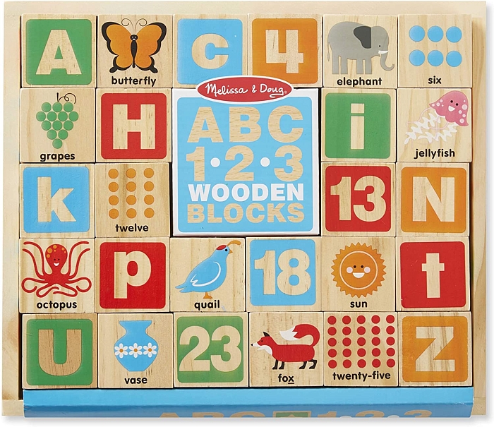 Деревянные блоки Melissa&Doug Цифры/Буквы (MD2253) - фото 3