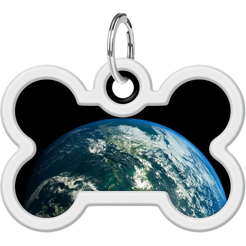 Адресник для собак и кошек Waudog Smart ID с QR паспортом Земля 4х2.8 см - фото 2