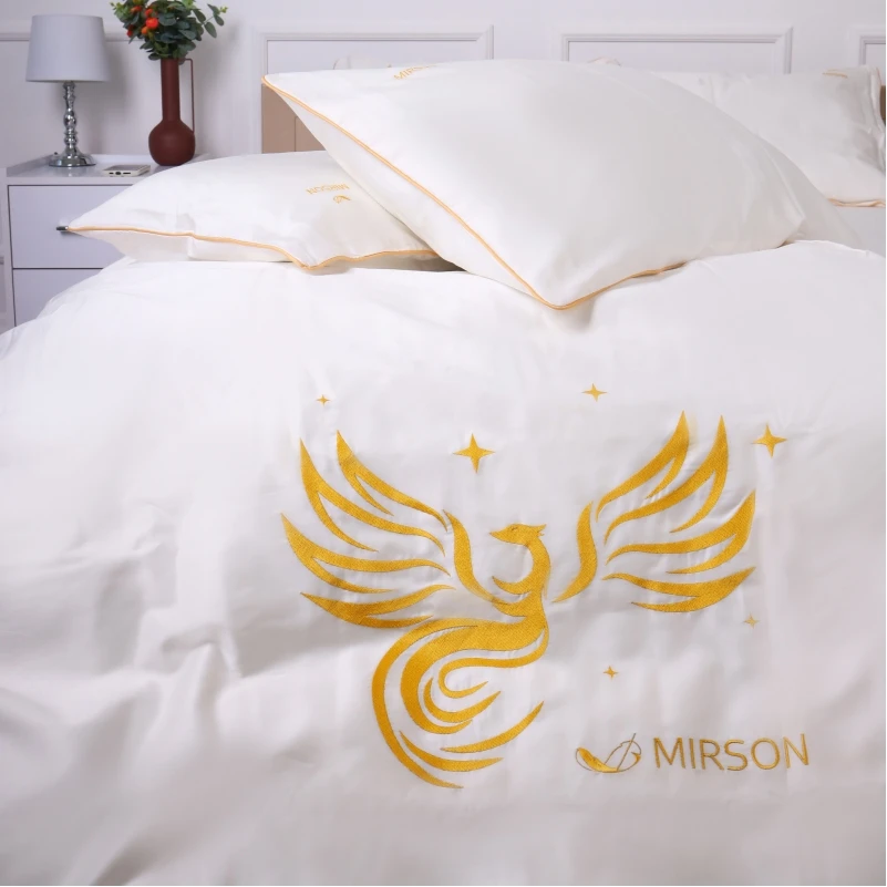 Комплект постільної білизни MirSon Ranforce Elite 0001 Moko White "Fire Bird" 143 х 210 см - фото 6