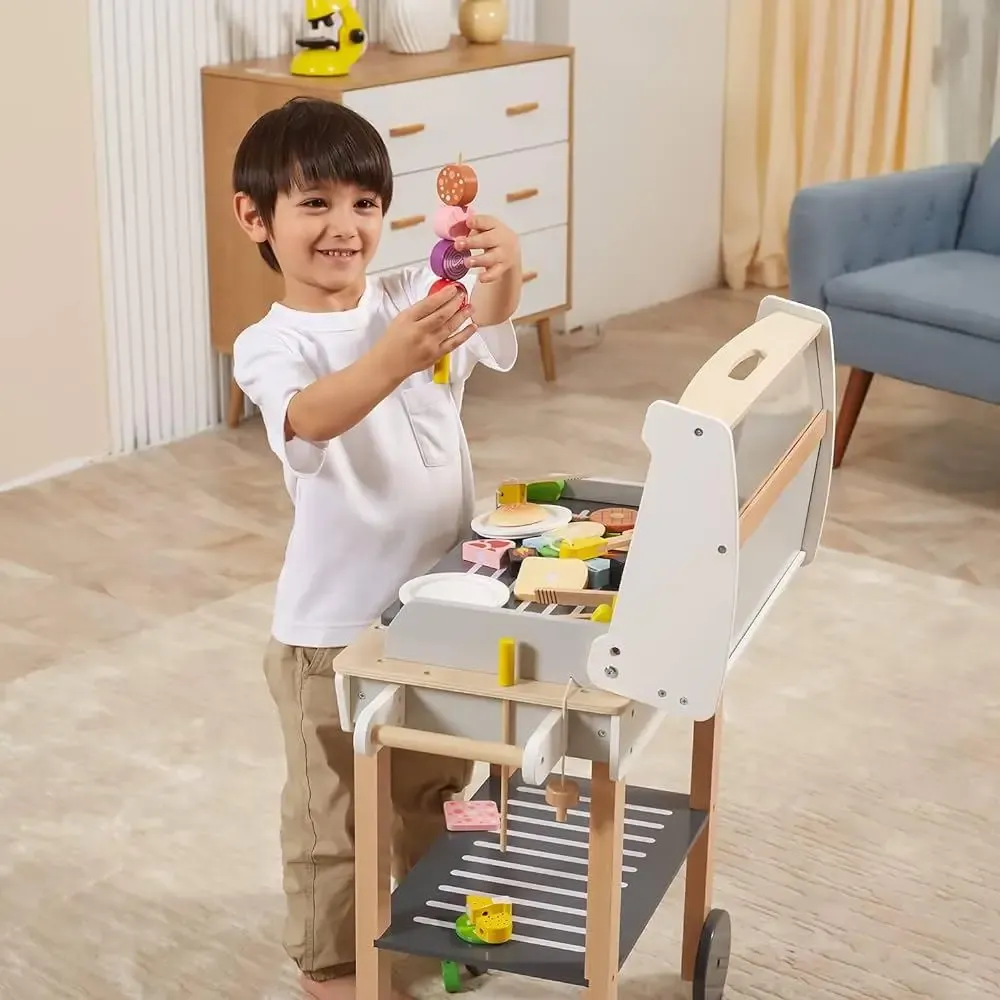Игровой набор Viga Toys Детский гриль Барбекю с продуктами (44656) - фото 4