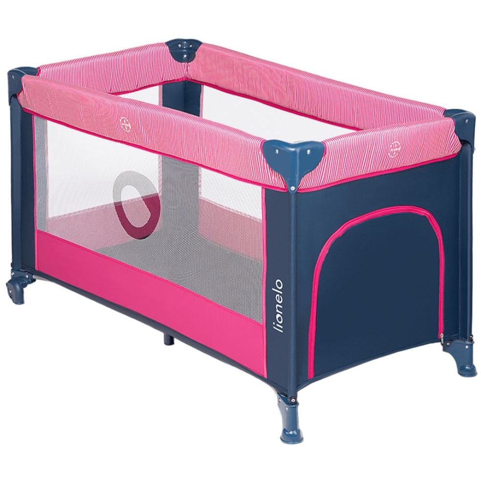 Манеж-кроватка Lionelo Stefi, розовый с синим (LO.SF01) - фото 1