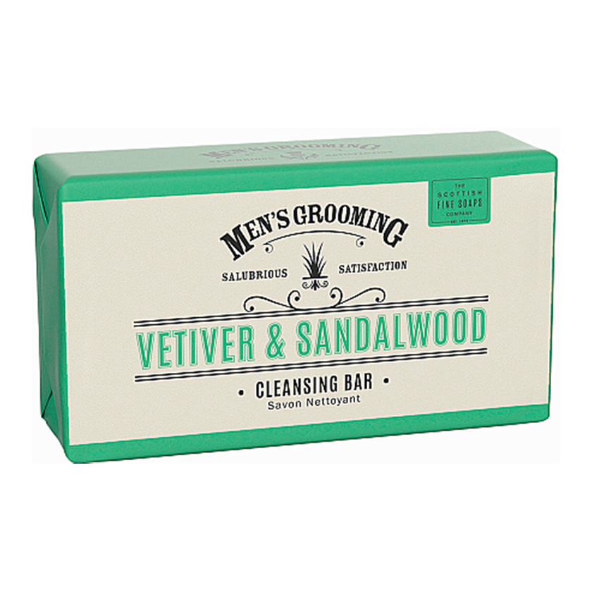 Твердое мыло для душа Scottish Fine Soaps Vetiver and Sandalwood Men's Cleansing Bar Soap, 220 г (105012) - фото 1