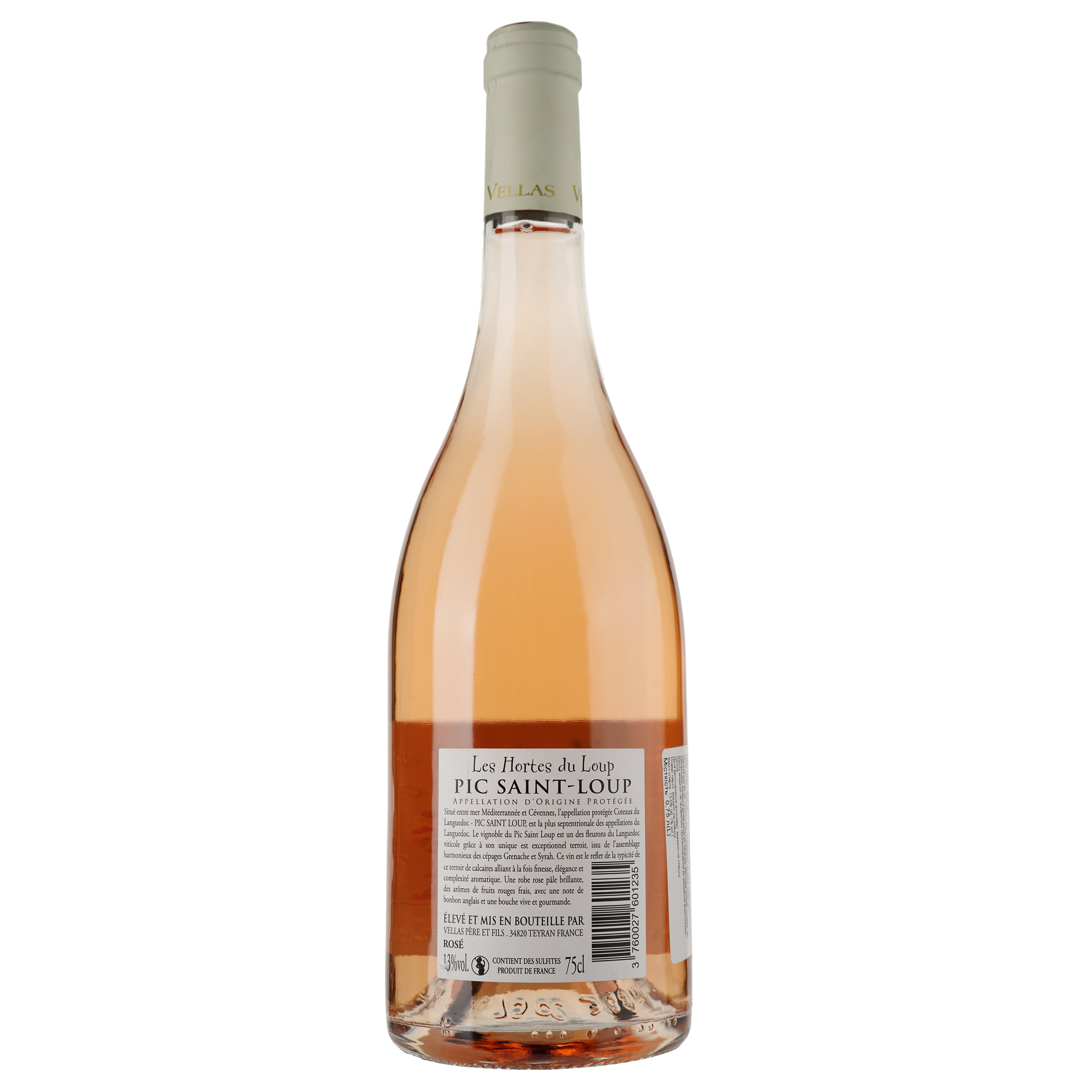 Вино Les Hortes Du Loup De Roses Et D'epines AOP Pic Saint Loup, розовое, сухое, 0,75 л - фото 2