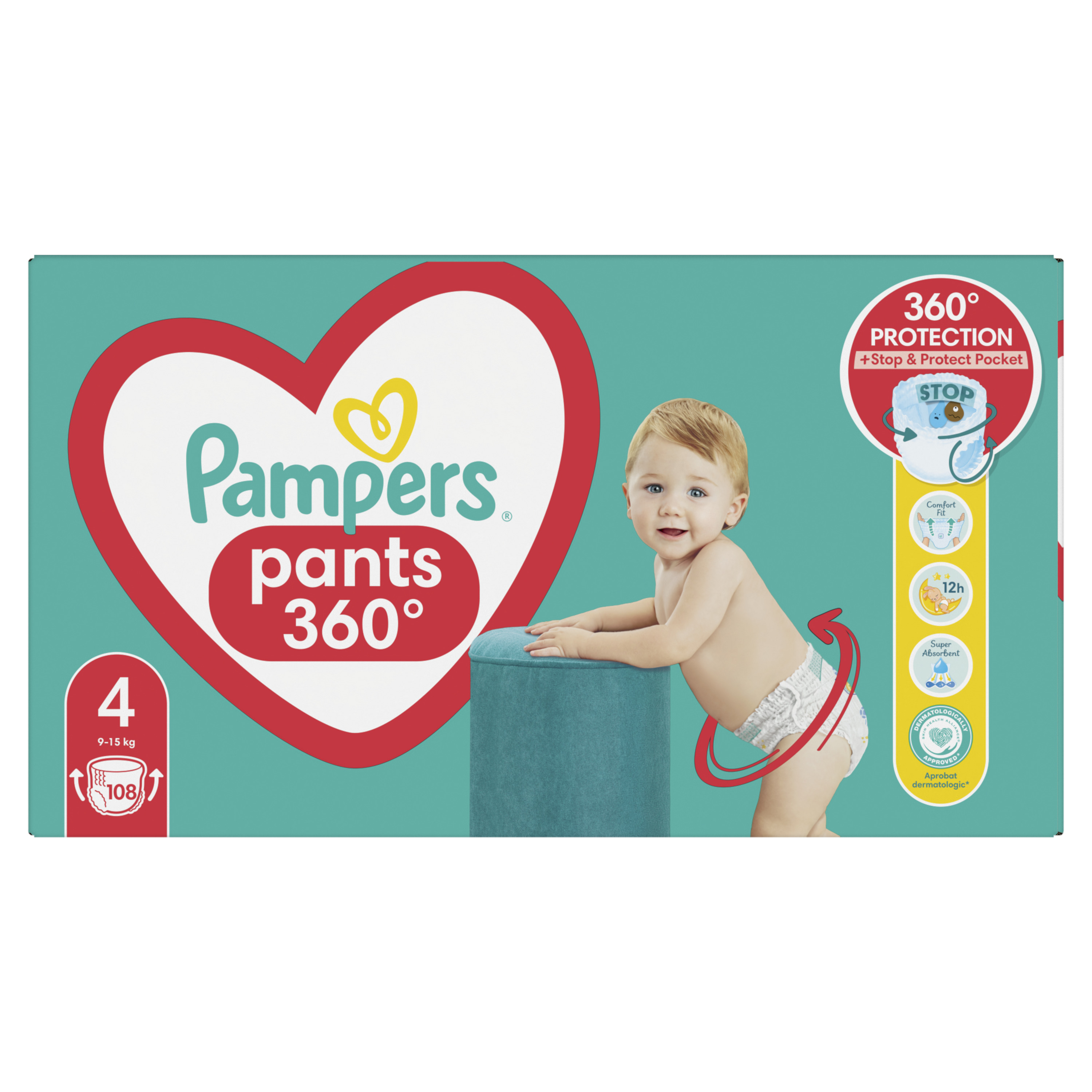 Підгузники-трусики Pampers Pants Maxi одноразові 4 (9-15 кг) 108 шт. - фото 2