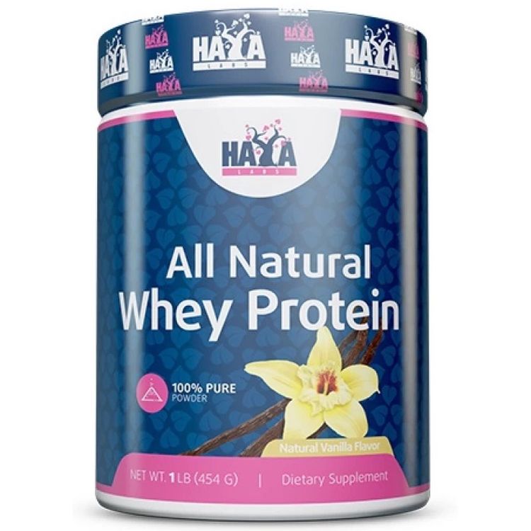 Протеин Haya Labs 100% Pure All Natural Whey Protein Stevia 454 г - фото 1