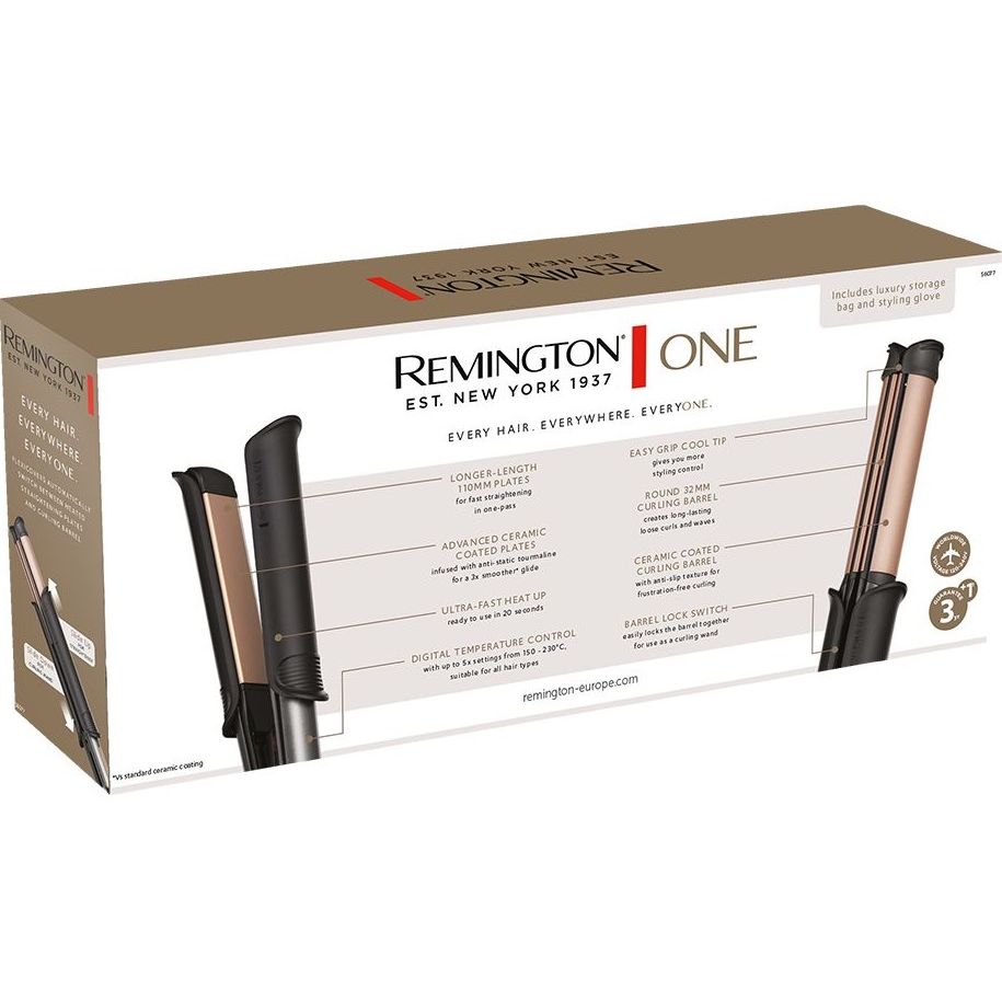 Випрямляч Remington One Straight & Curl S6077 чорний - фото 4