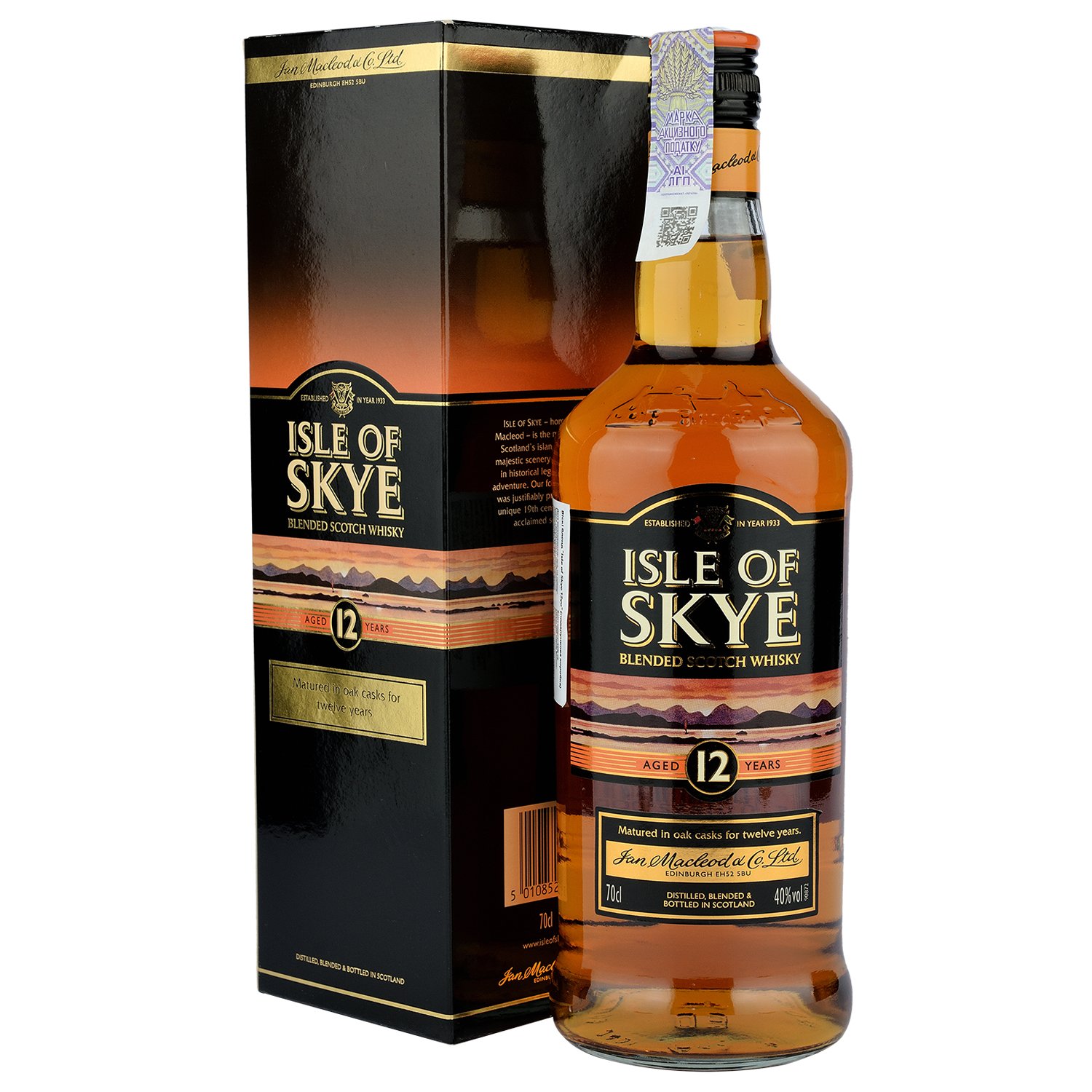 Виски Isle of Skye Blended Scotch Whisky 12 yo, в подарочной упаковке, 40%, 0,7 л - фото 1