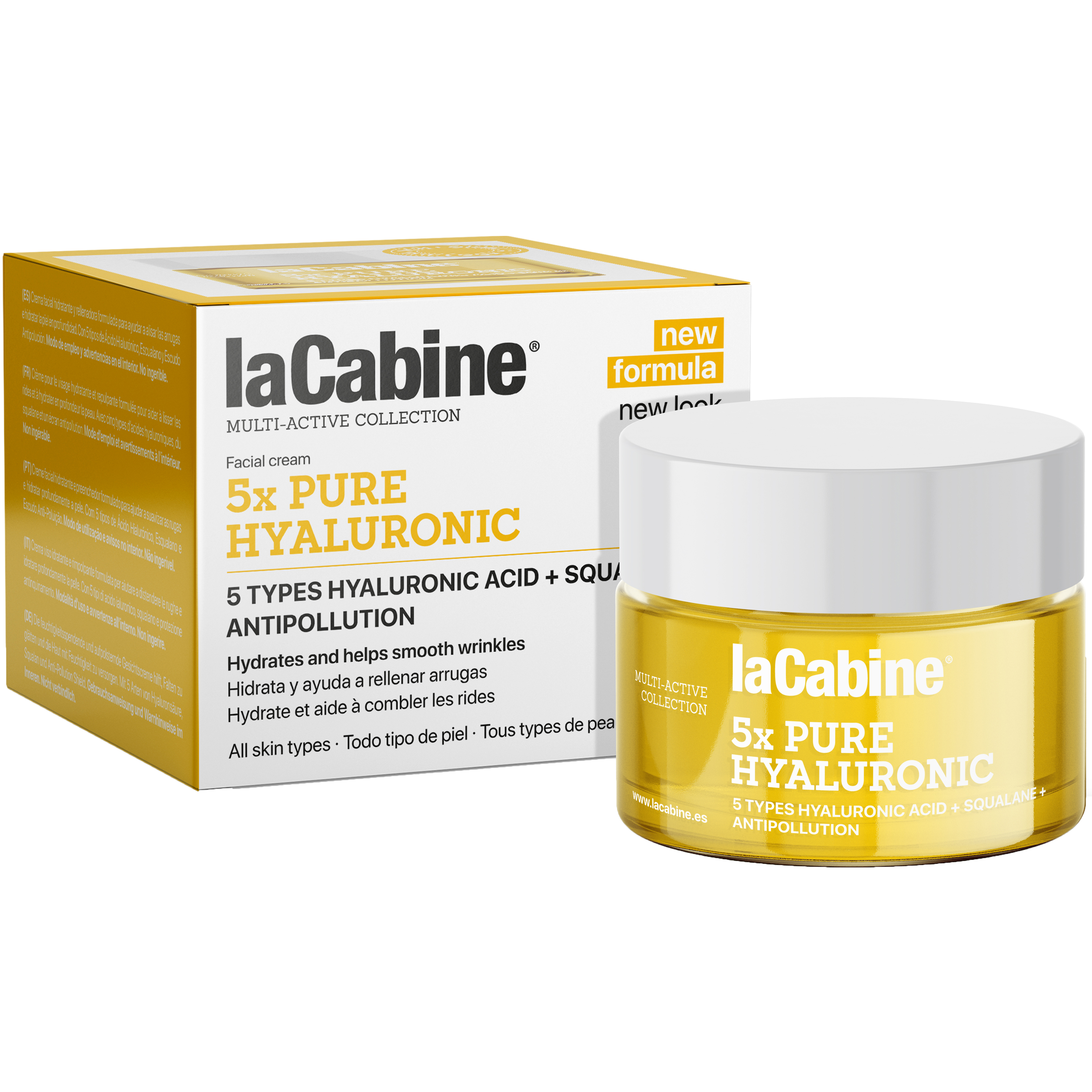 Увлажняющий крем против морщин La Cabine 5xPure Hyaluronic с 5 гиалуроновыми кислотами 50 мл - фото 1