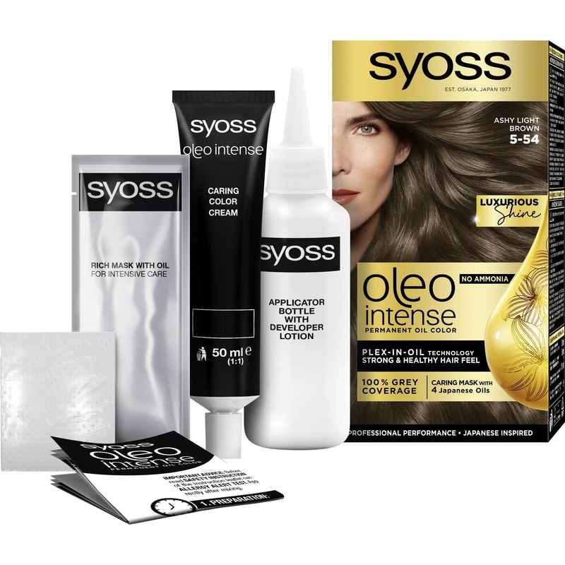 Стійка фарба для волосся Syoss Oleo Intense 5-54, Холодний Світло-Каштановий, 115 мл - фото 3