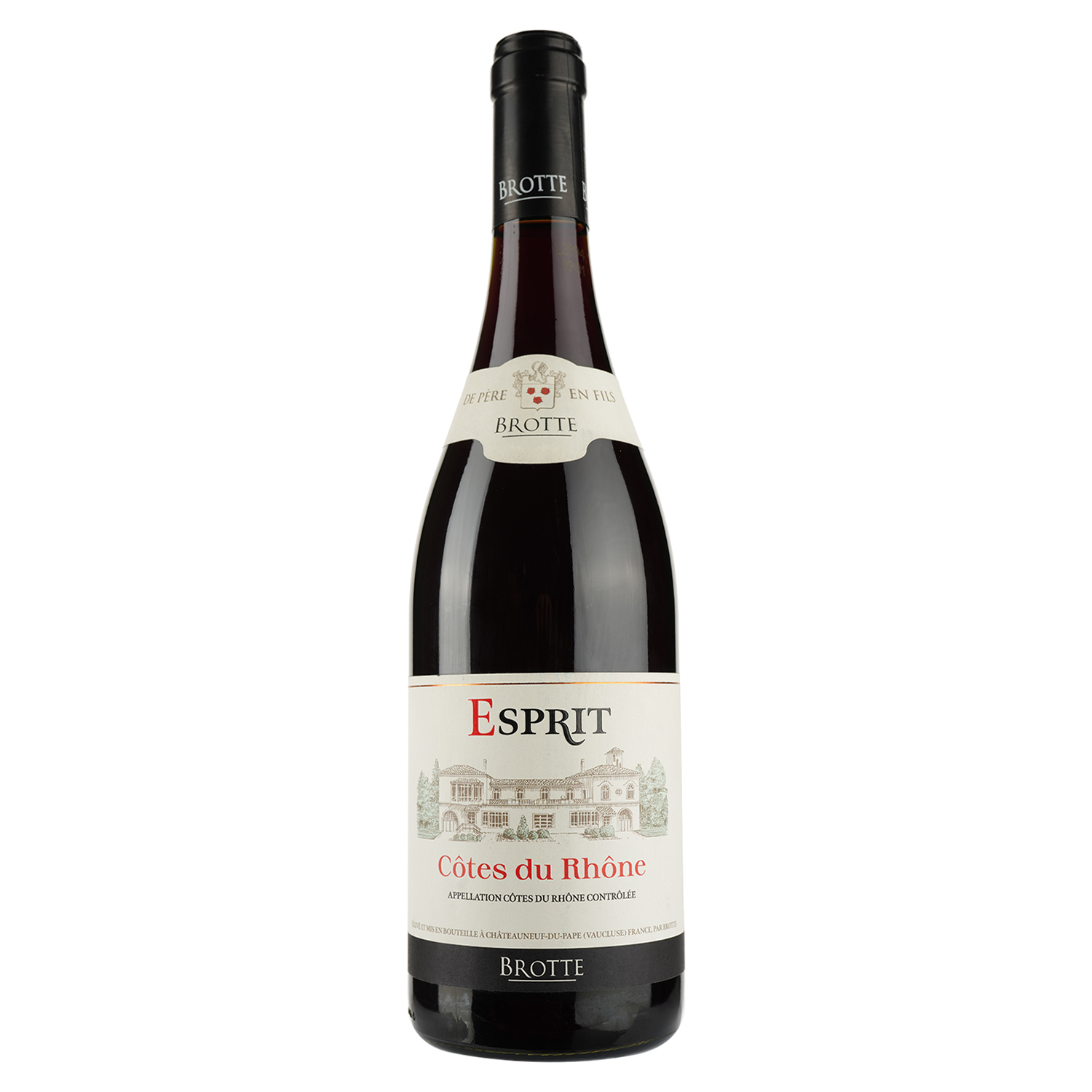 Вино Brotte Cotes du Rhone Esprit Barville, 14%, 0,75 л - фото 1