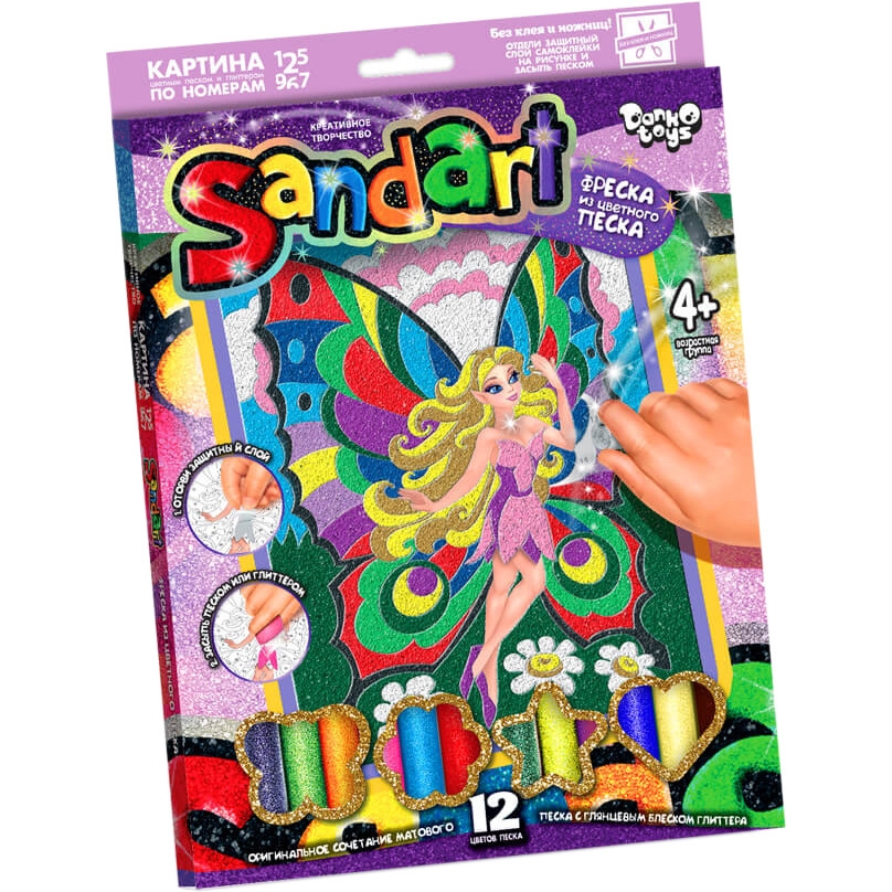 Набор для творчества Danko Toys SandArt SA-01 фреска из песка Фея 1 - фото 1