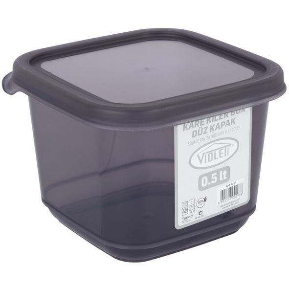 Контейнер для сыпучих продуктов Violet House, 0,5 л, черный (0297 Transparent Black) - фото 2