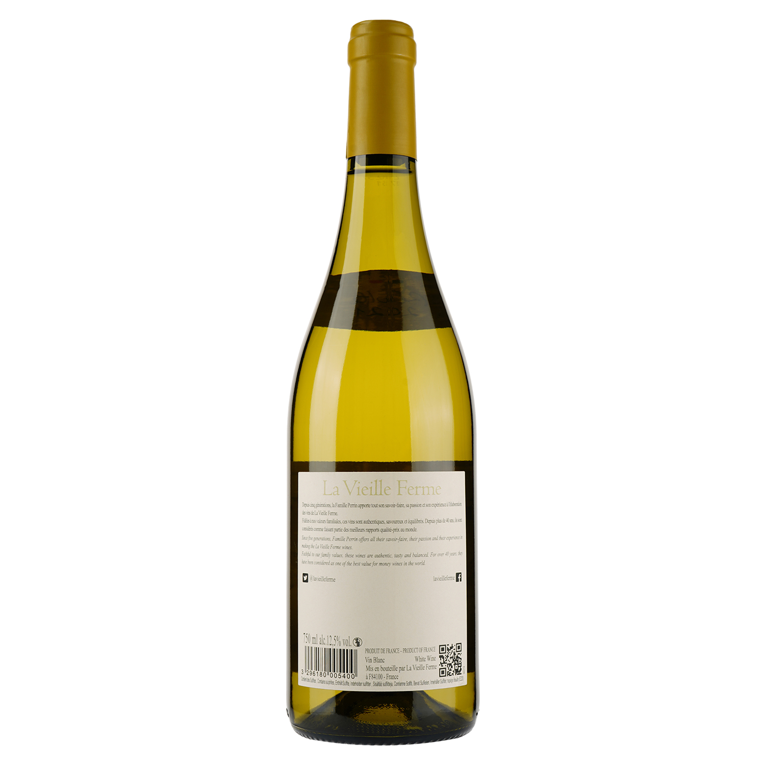Вино La Vieille Ferme Perrin et Fils, біле, сухе, 12,5%, 0,75 л - фото 2