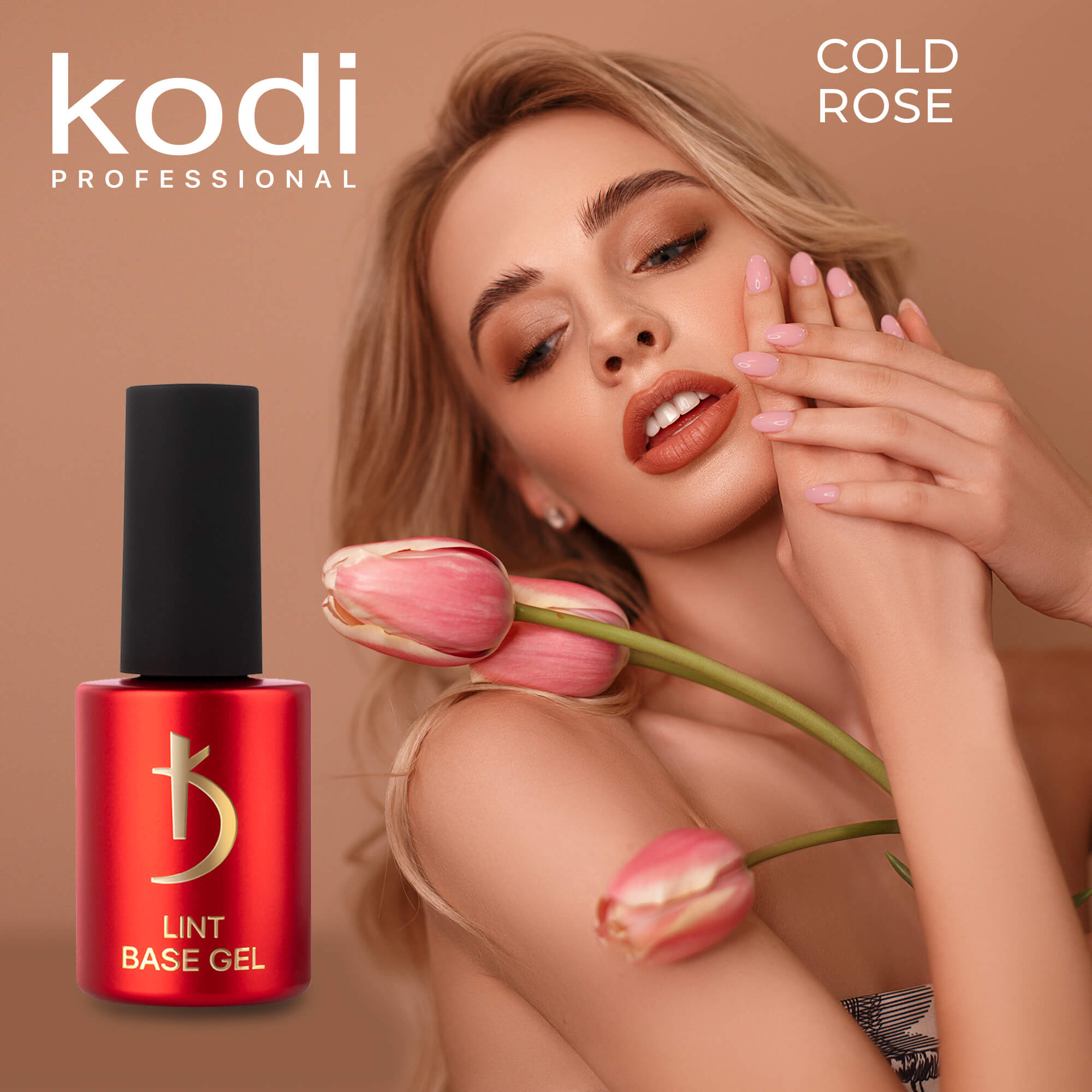 Базовое покрытие для гель-лака Kodi Lint Base Gel Cold Rose 7 мл - фото 3