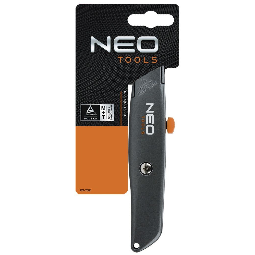 Ніж Neo Tools з трапецієподібним лезом 18х155 мм (63-702) - фото 1