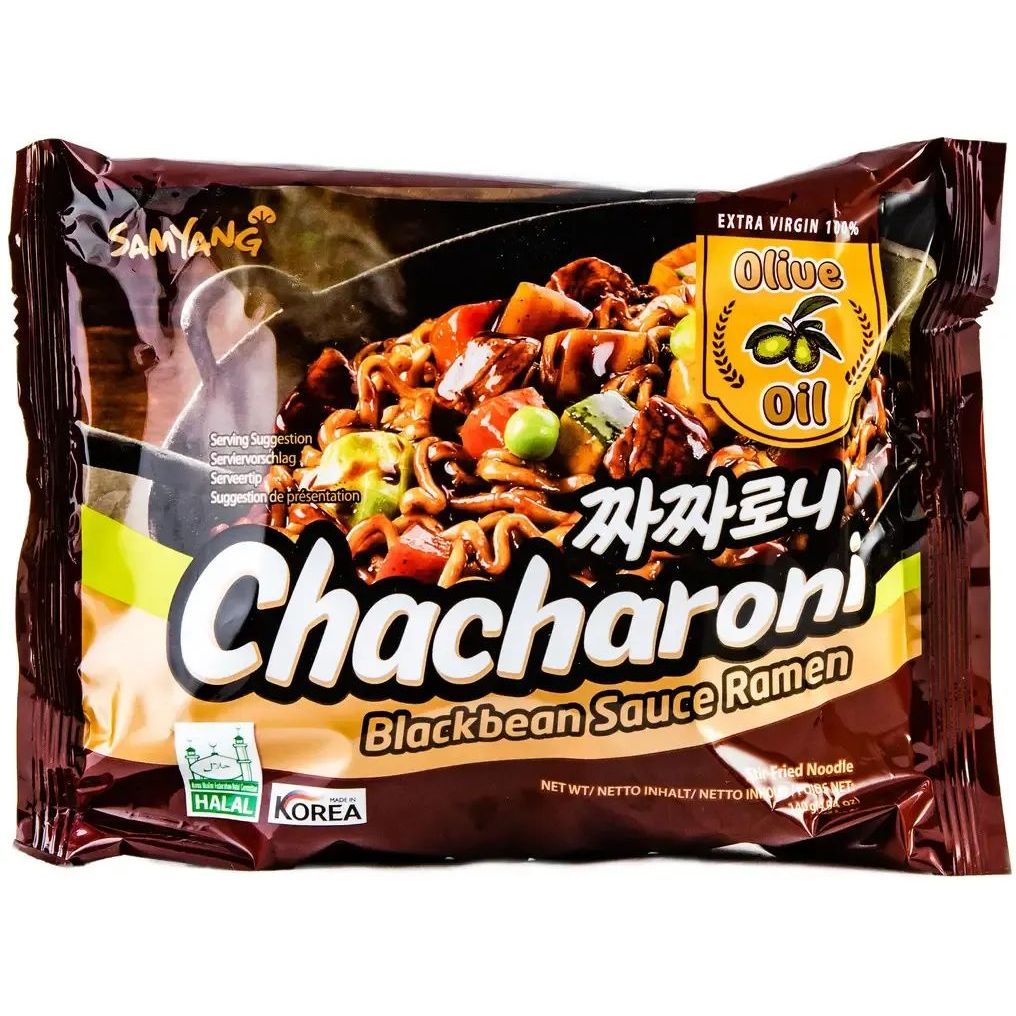 Лапша быстрого приготовления Samyang с соусом из черных соевых бобов Chacharoni 140 г - фото 1