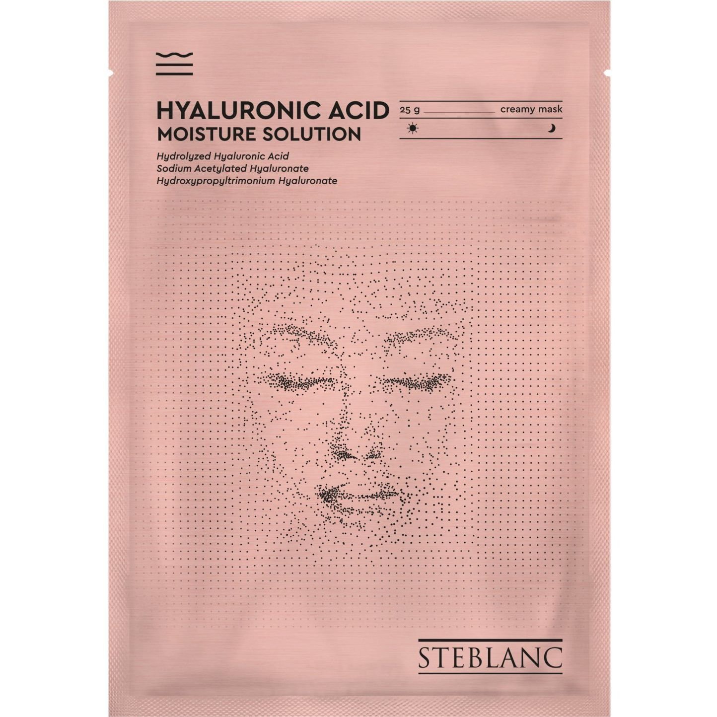 Тканевая крем-маска для лица Steblanc Hyaluronic Acid Moisture Solution Увлажняющая с гиалуроновой кислотой, 25 г - фото 1