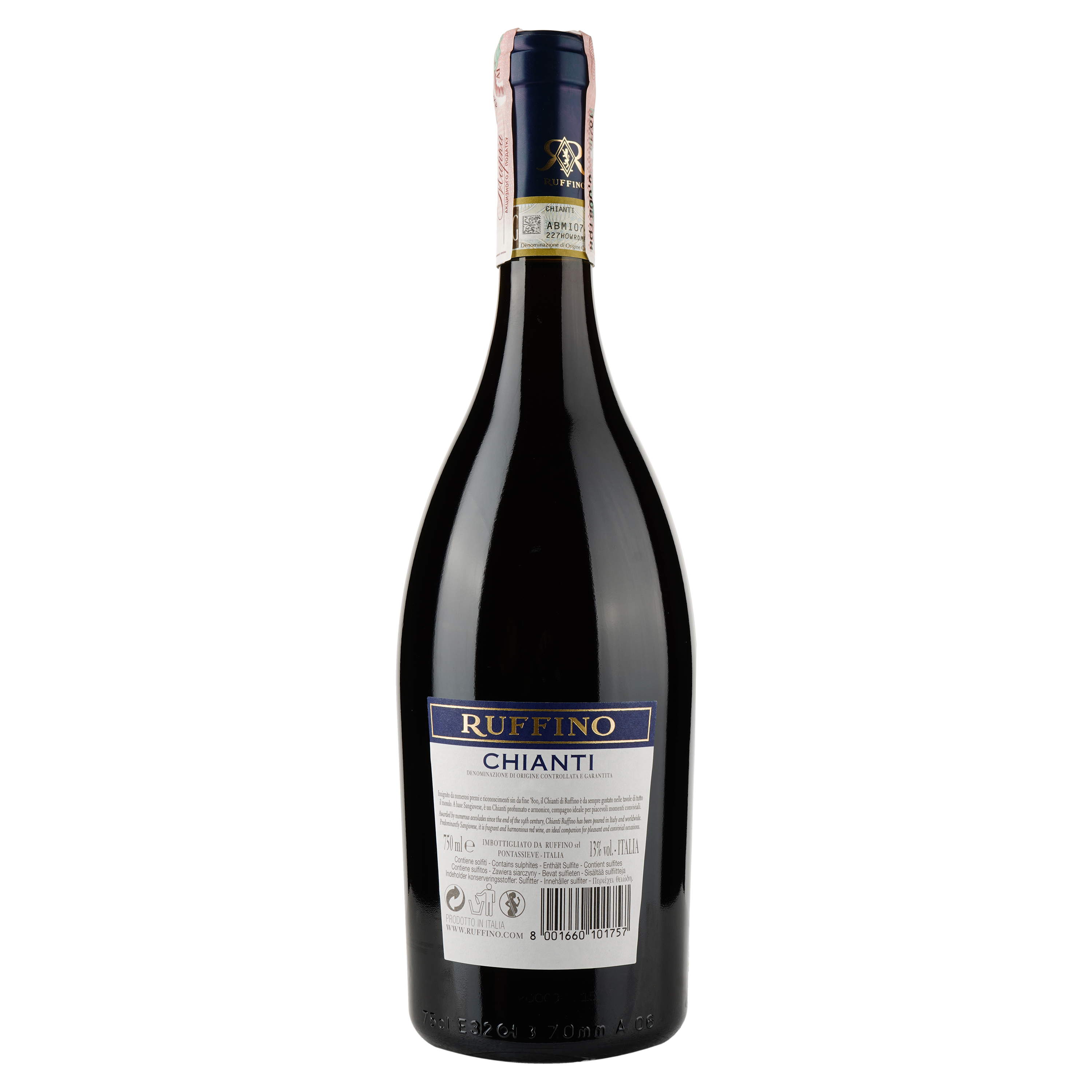 Вино Ruffino Chianti DOCG, червоне, сухе, 12,5%, 0,75 л - фото 2