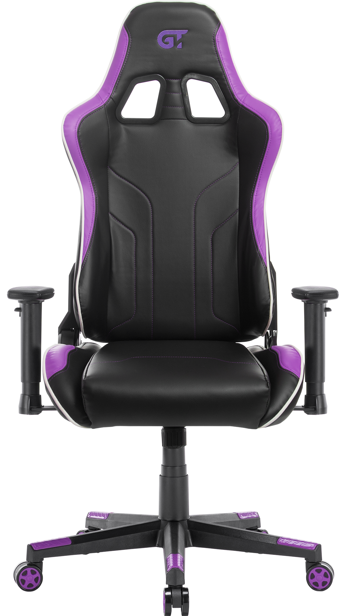 Геймерское кресло GT Racer черное с фиолетовым (X-2528 Black/Purple) - фото 4