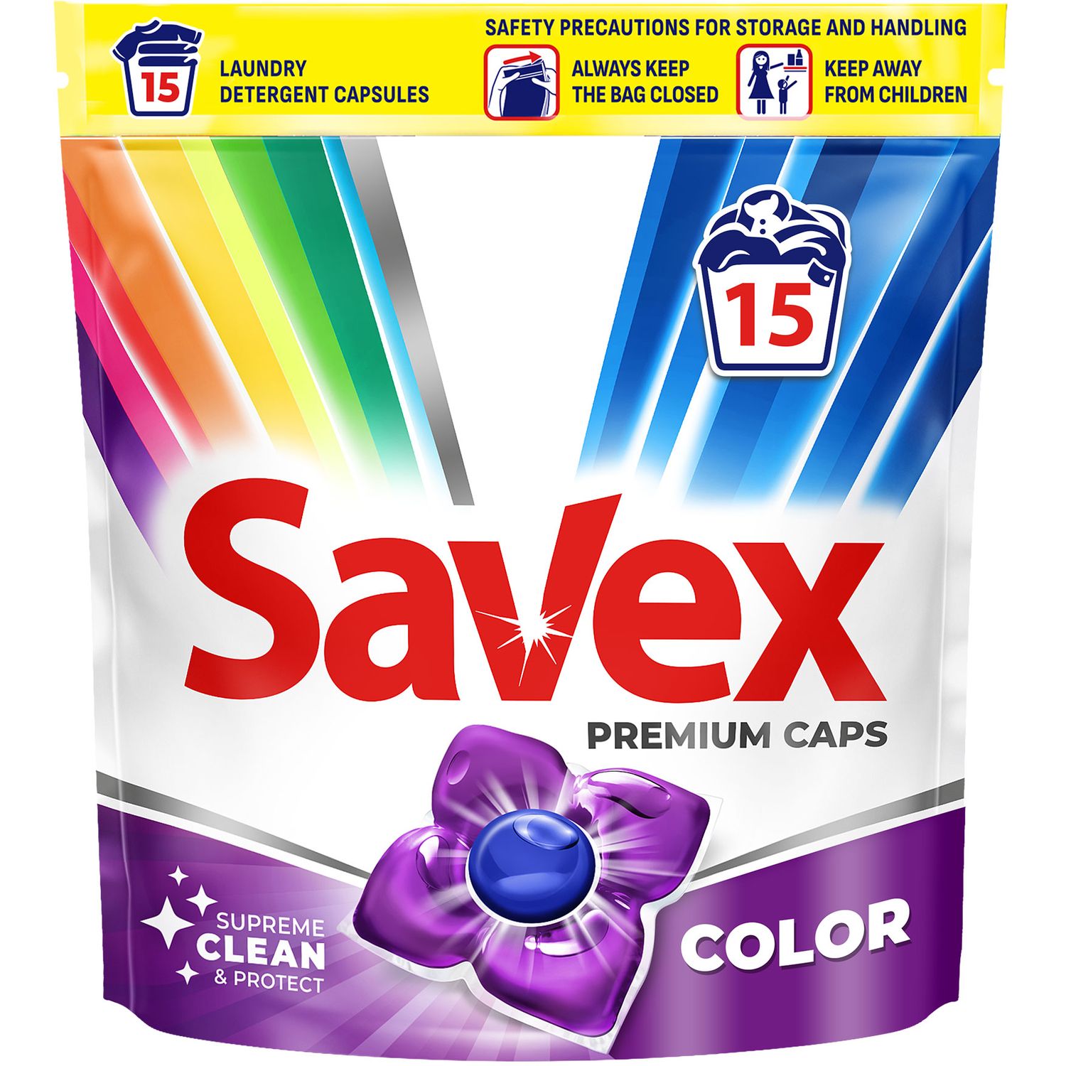 Капсули для прання Savex Super Caps Color, 15 шт. (75840) - фото 1
