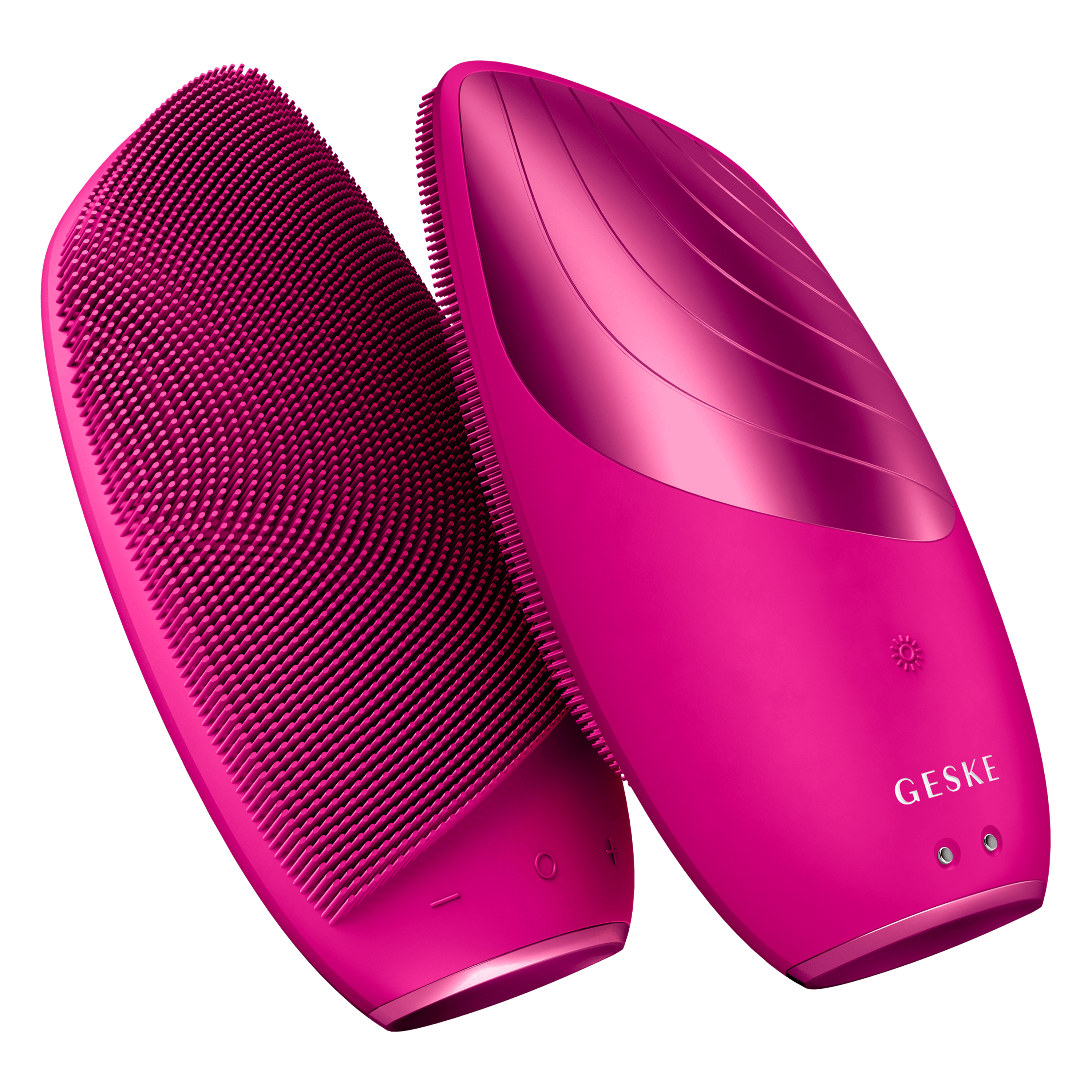 Електронна звукова термощітка для обличчя GESKE Sonic Thermo Facial Brush 6 в 1 бузкова - фото 2