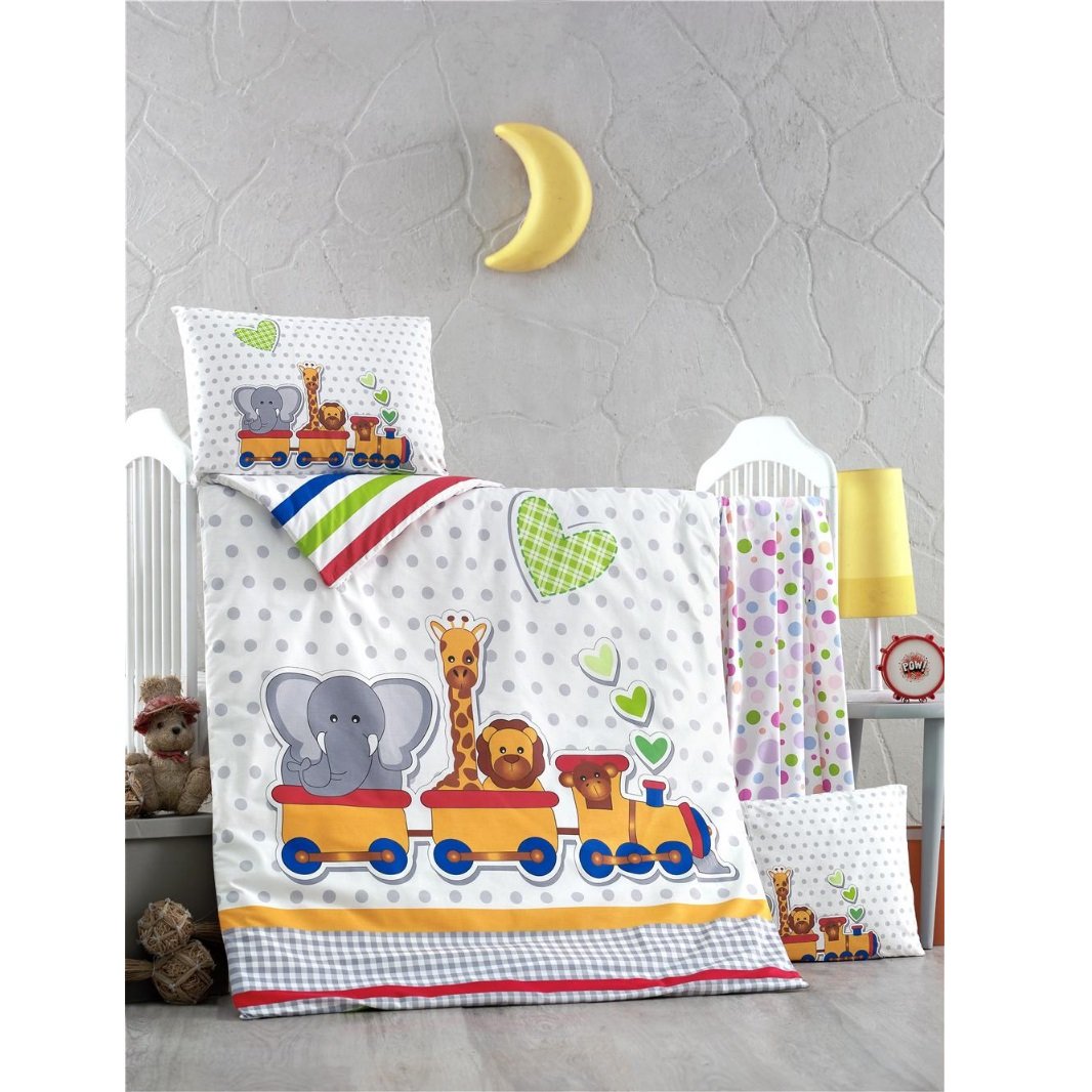 Комплект постельного белья LightHouse Madagaskar, ранфорс, детский, 150х100 см, разноцветный (2200000544278) - фото 1