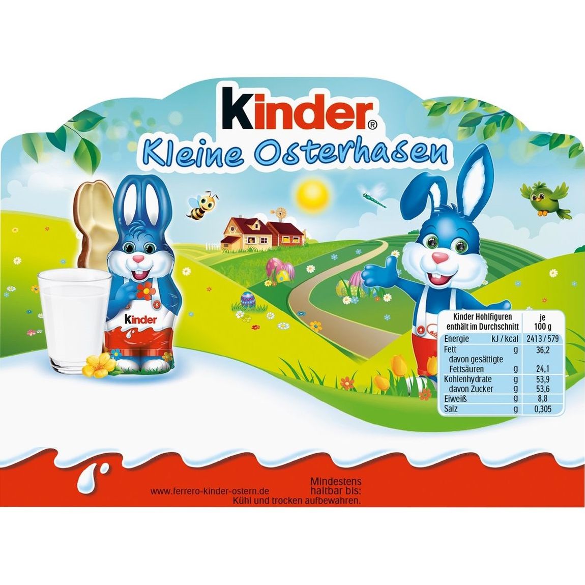 Набор шоколадных фигурок Kinder Bunny из молочного шоколада 45 г (3 шт. x 15 г) - фото 2