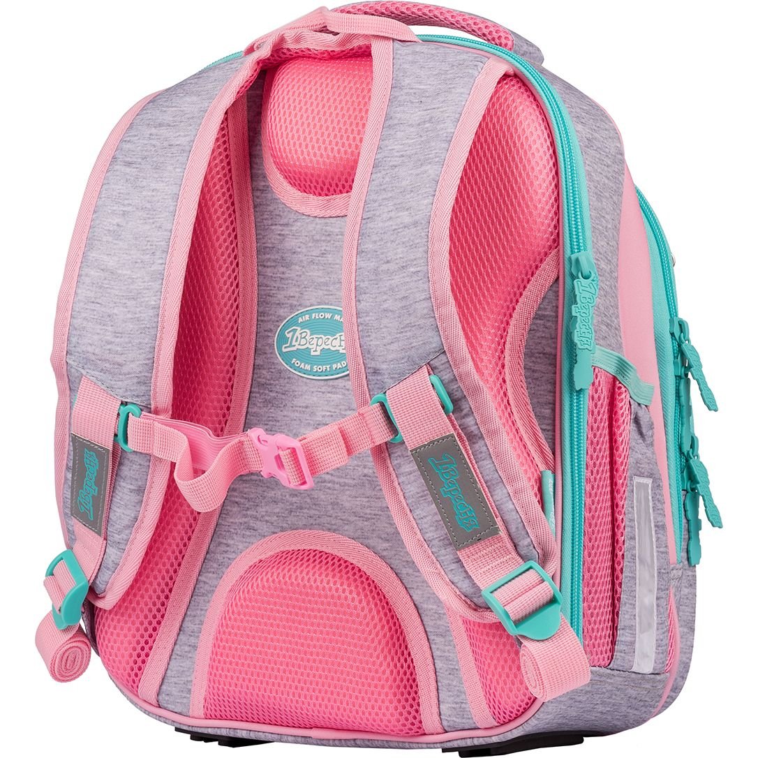 Рюкзак шкільний 1 Вересня S-106 Best Friend, сірий з рожевим (551640) - фото 3