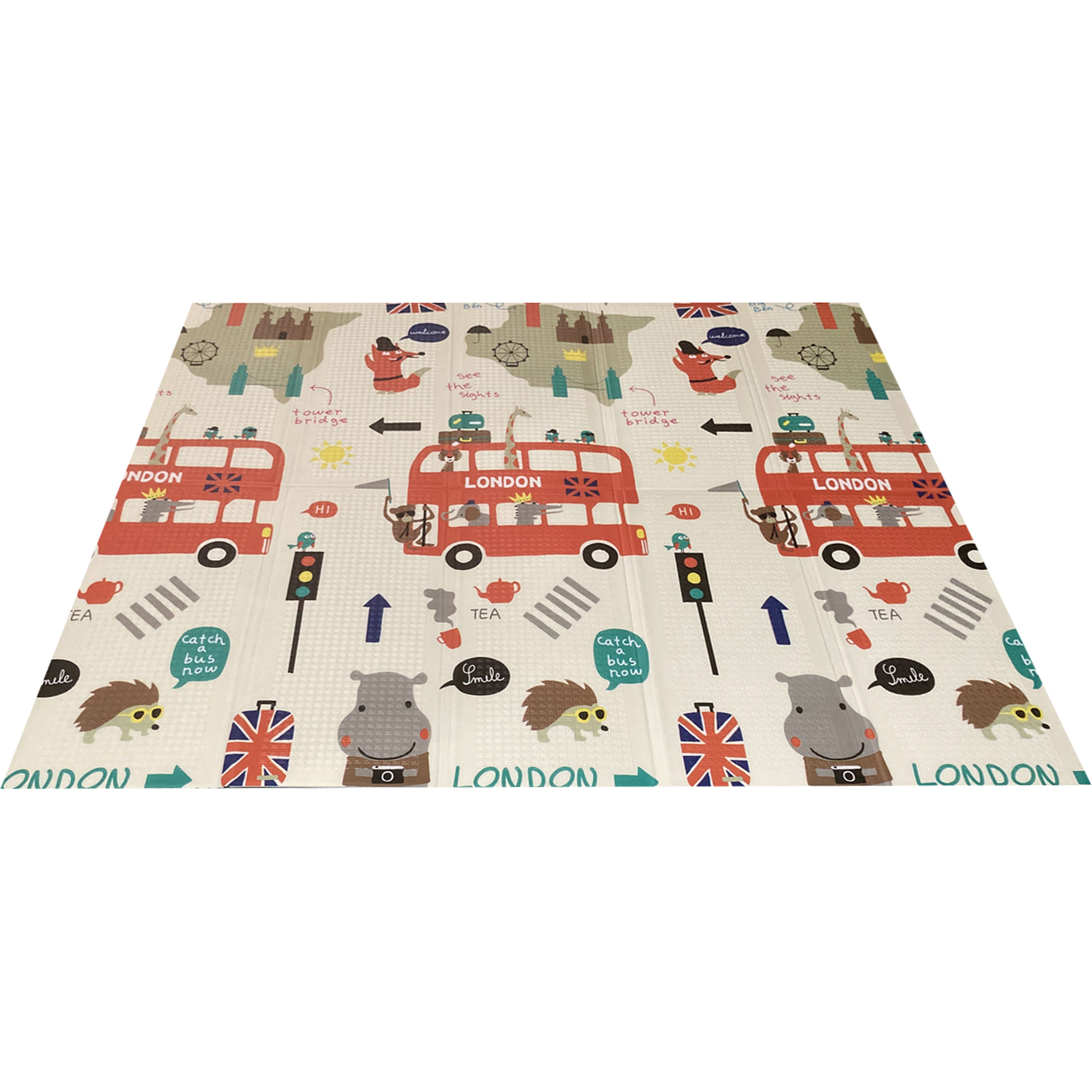 Дитячий килимок Poppet Екскурсія Лондон та Дорожній лабіринт двосторонній складний 200х150x1 см (PP026-150H) - фото 7