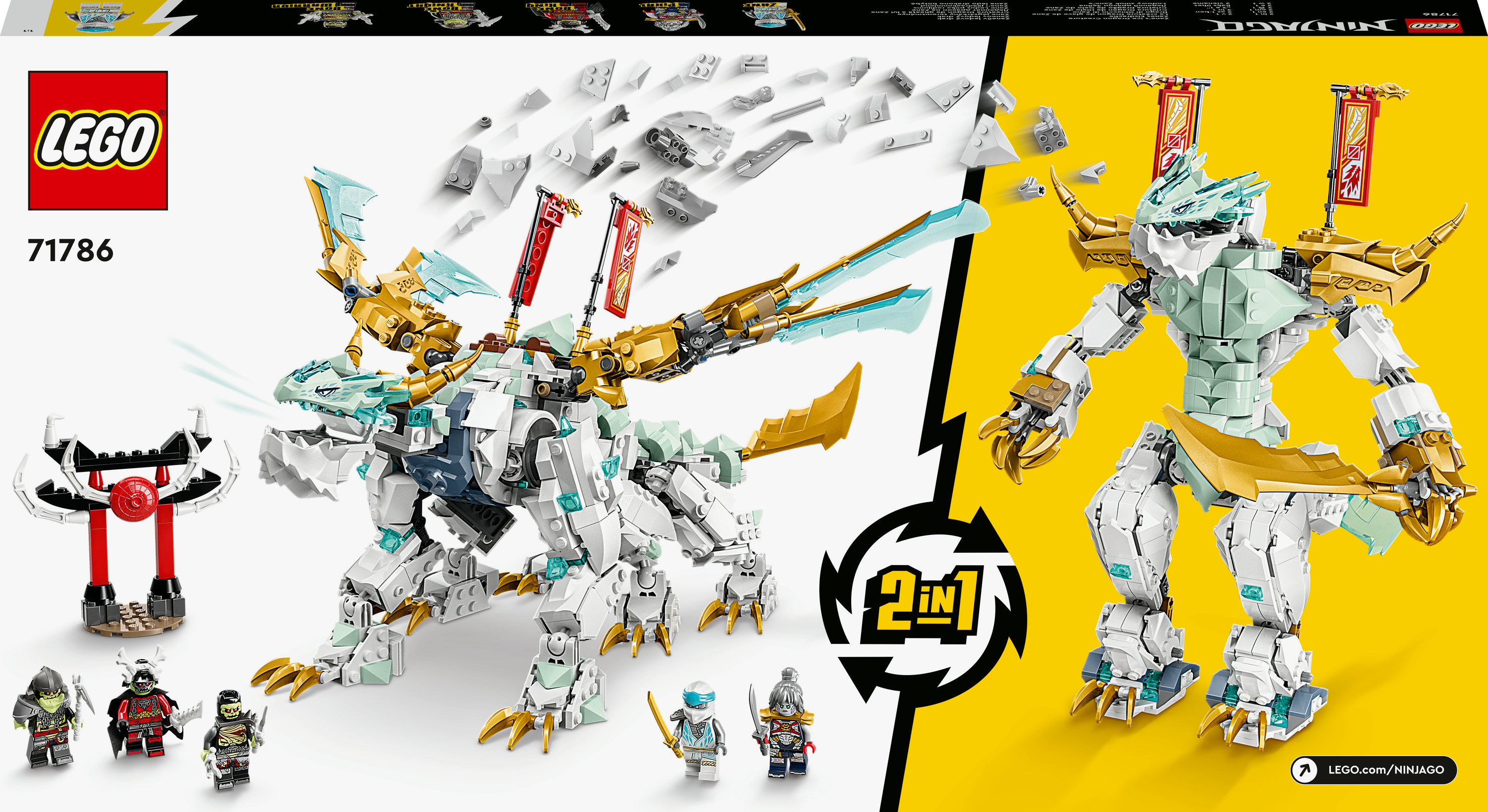 Конструктор LEGO Ninjago Істота Крижаний Дракон Зейна, 973 деталей (71786) - фото 9