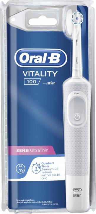 Електрична зубна щітка Oral-B Vitality 100, білий - фото 1