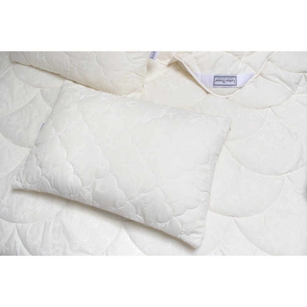 Подушка антиалергенна Lotus Home Cotton Extra, 70х50 см, молочна (svt-2000022289795) - фото 7