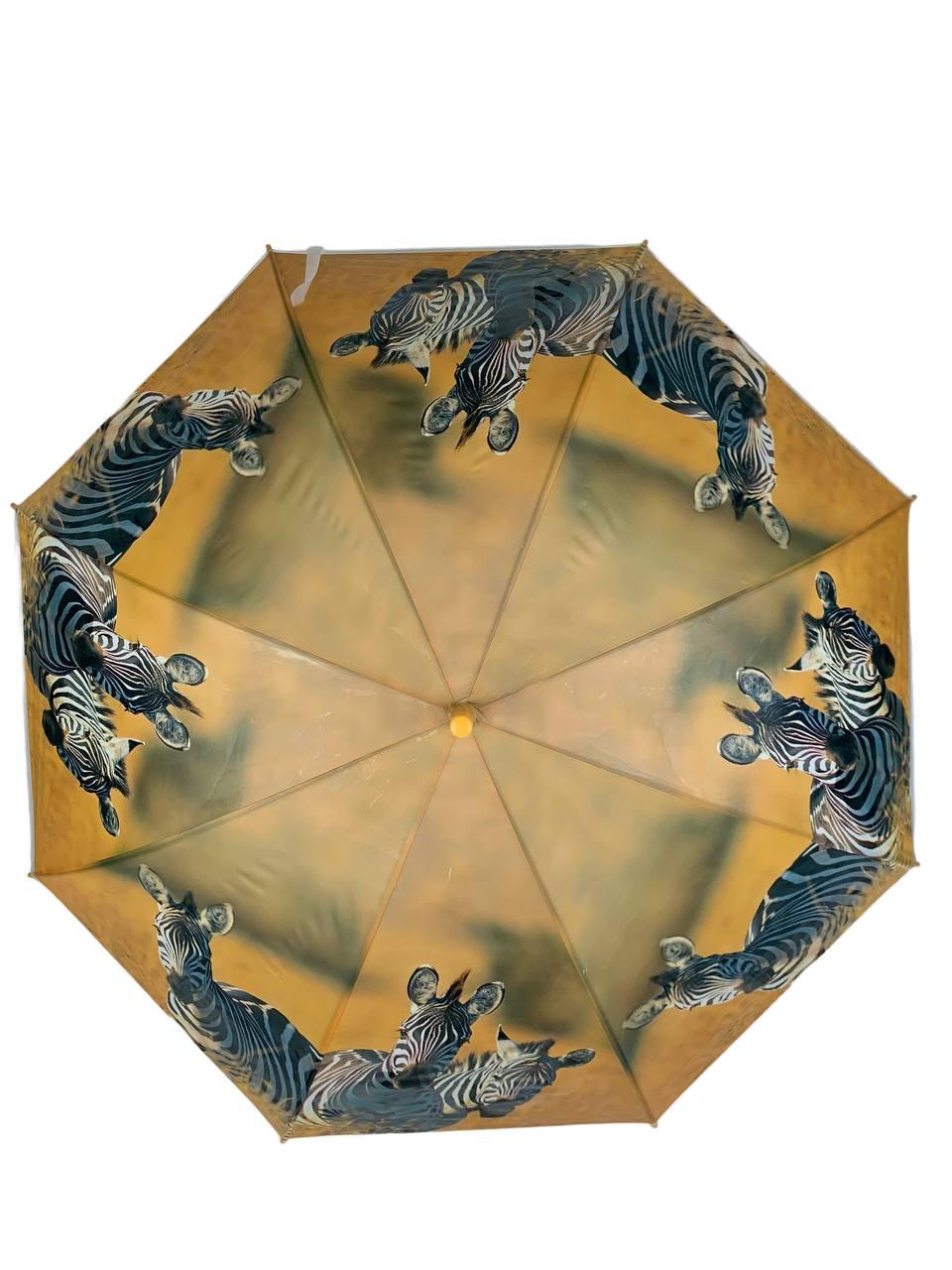 Жіноча парасолька-палиця напівавтомат Swift 97 см жовта - фото 3